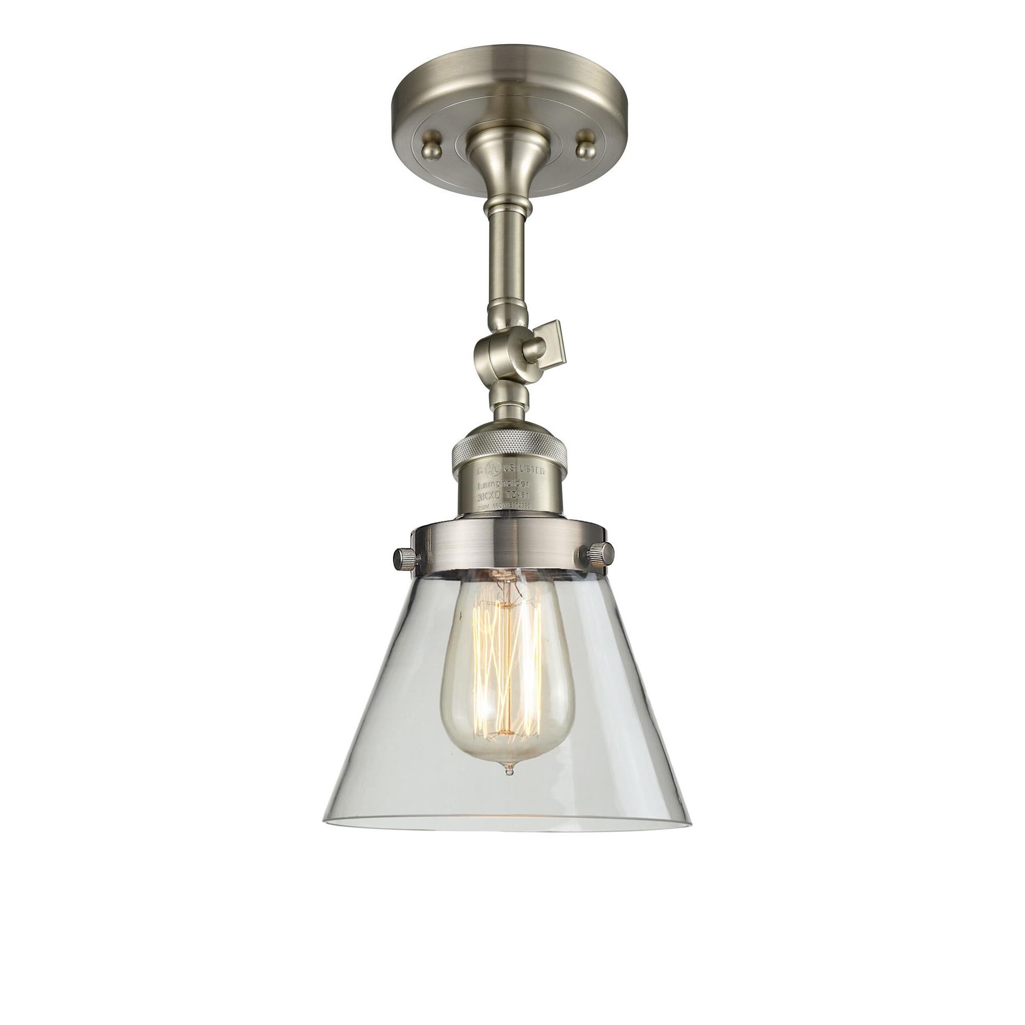 Bruno Marashlian Small Cone 6 Inch 1 Light Semi Flush Mount by Innovations Lighting