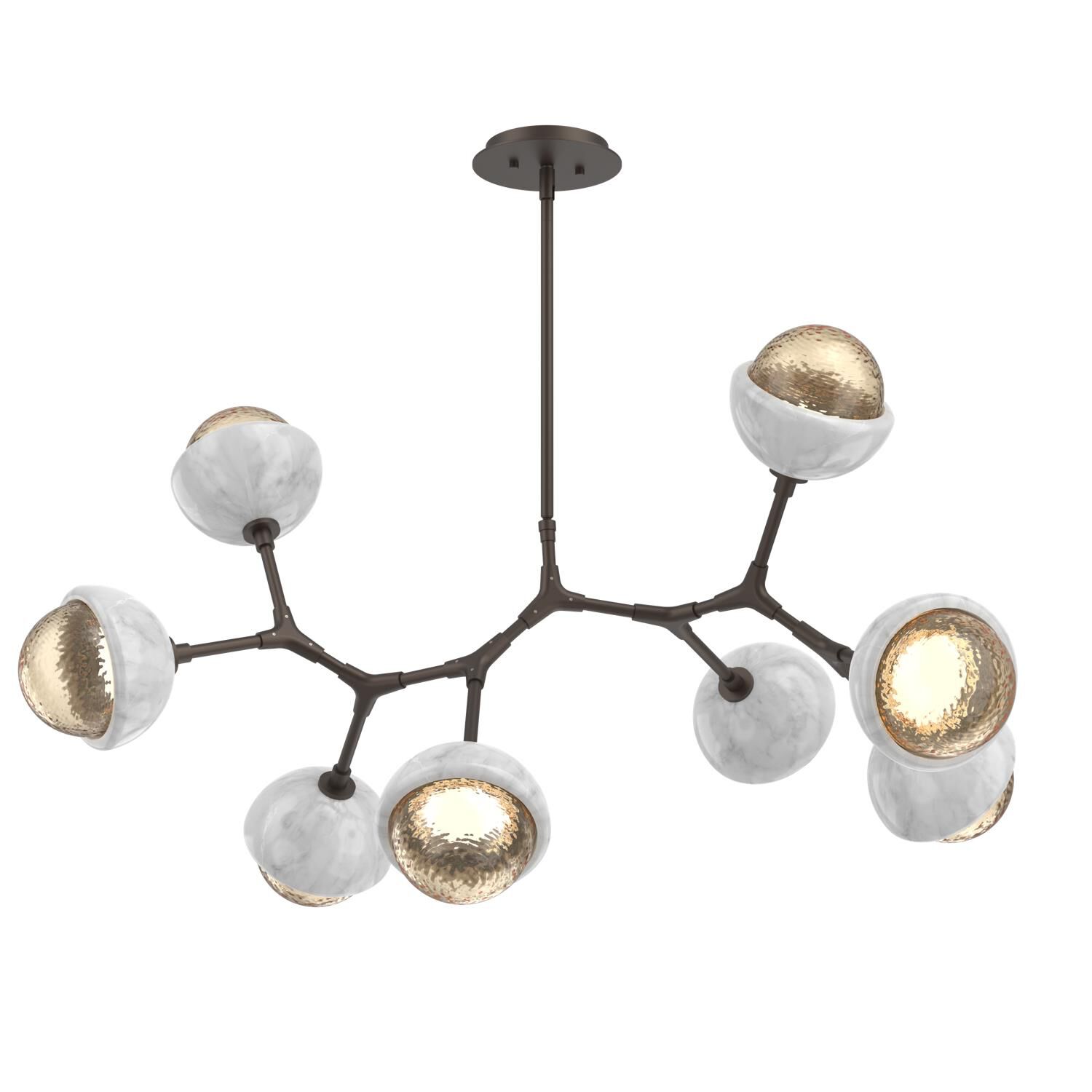 Levi Wilson Cabochon 38 Inch Linear Suspension Light by Hammerton Studio