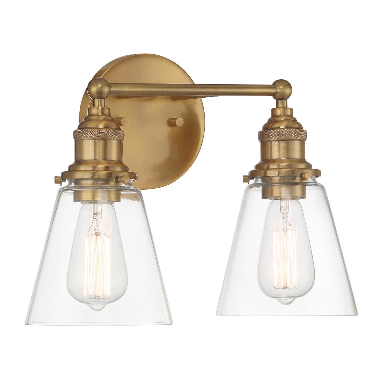 Shown in Oxidized Aged Brass finish and Clear glass