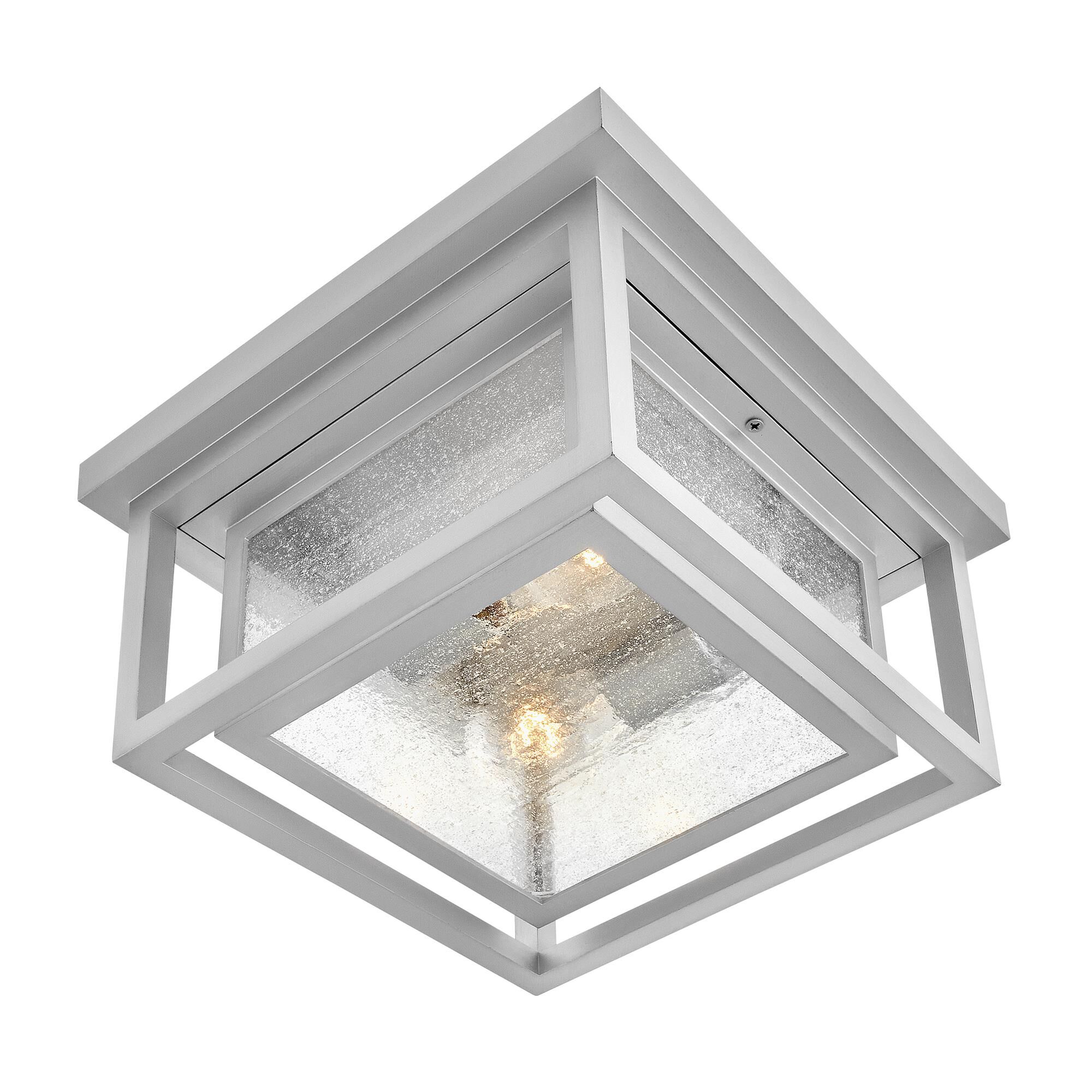 Shown in Satin Nickel finish and Clear Seedy glass