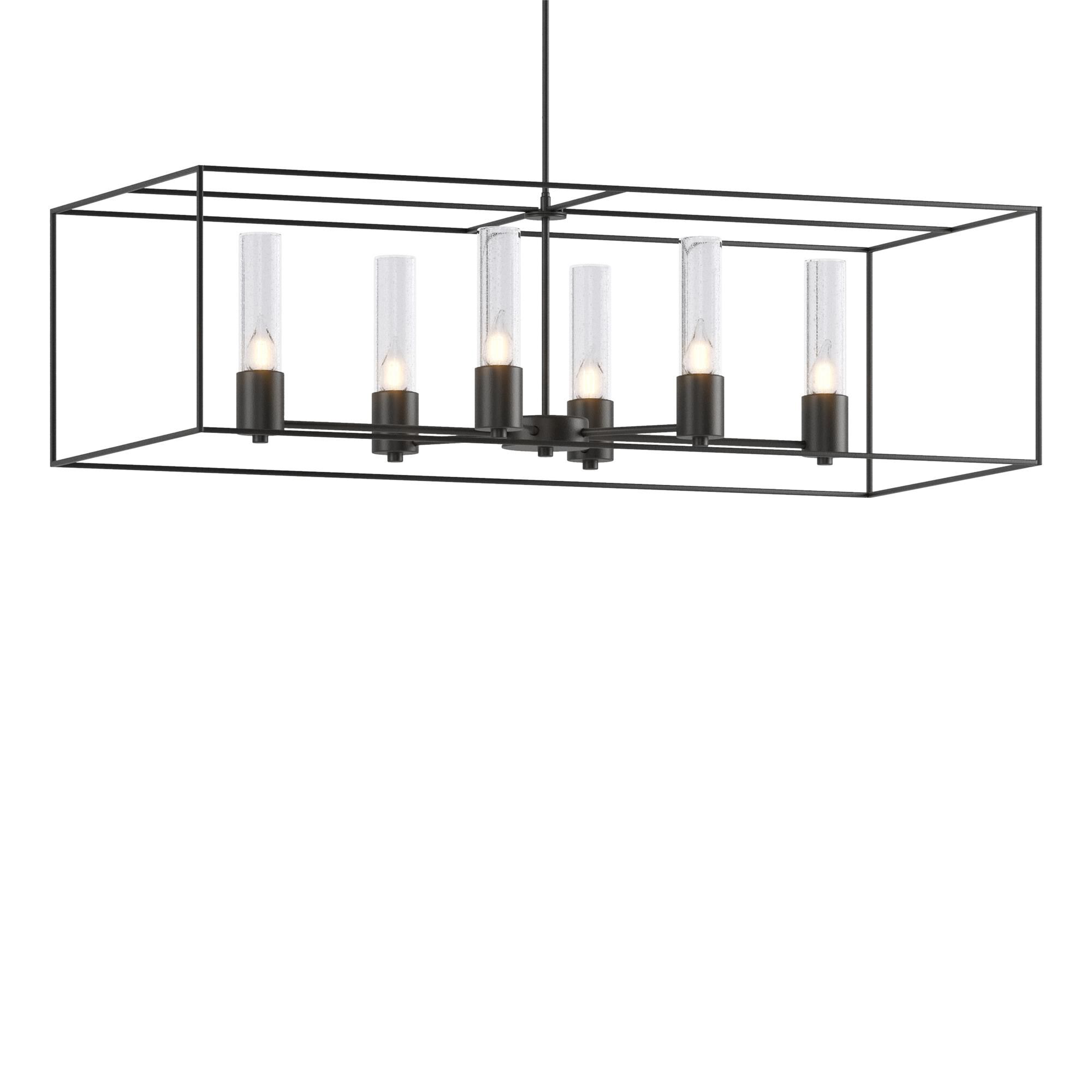 Shown in Black finish and Clear glass and Black accent