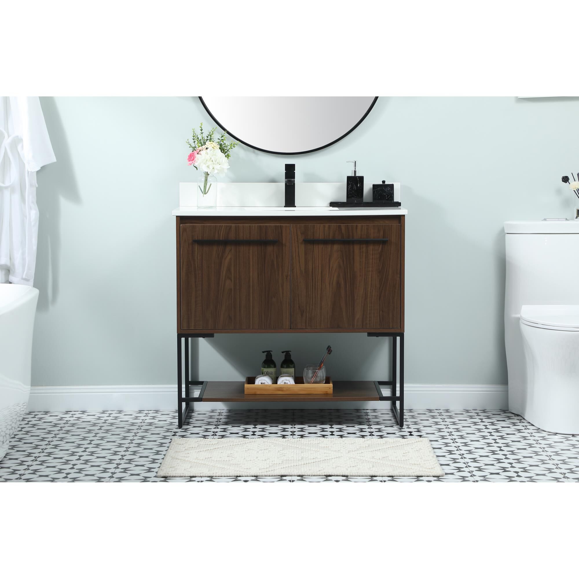 Shown in Walnut finish