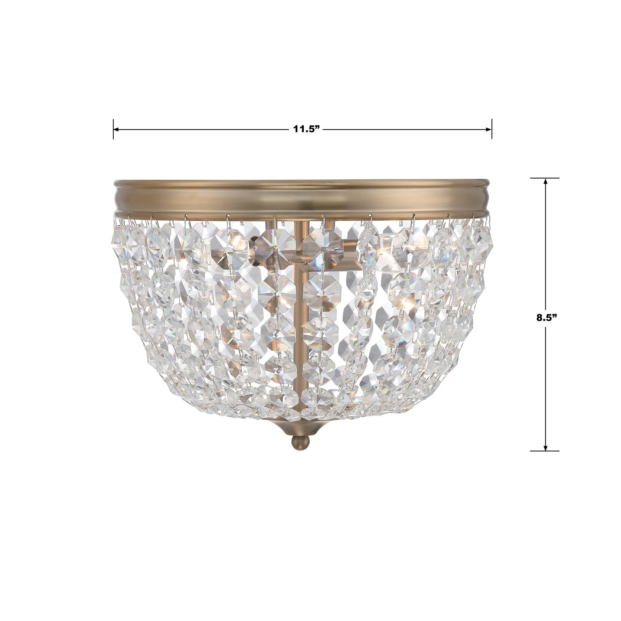 Nola 11 Inch 2 Light Flush Mount by Crystorama