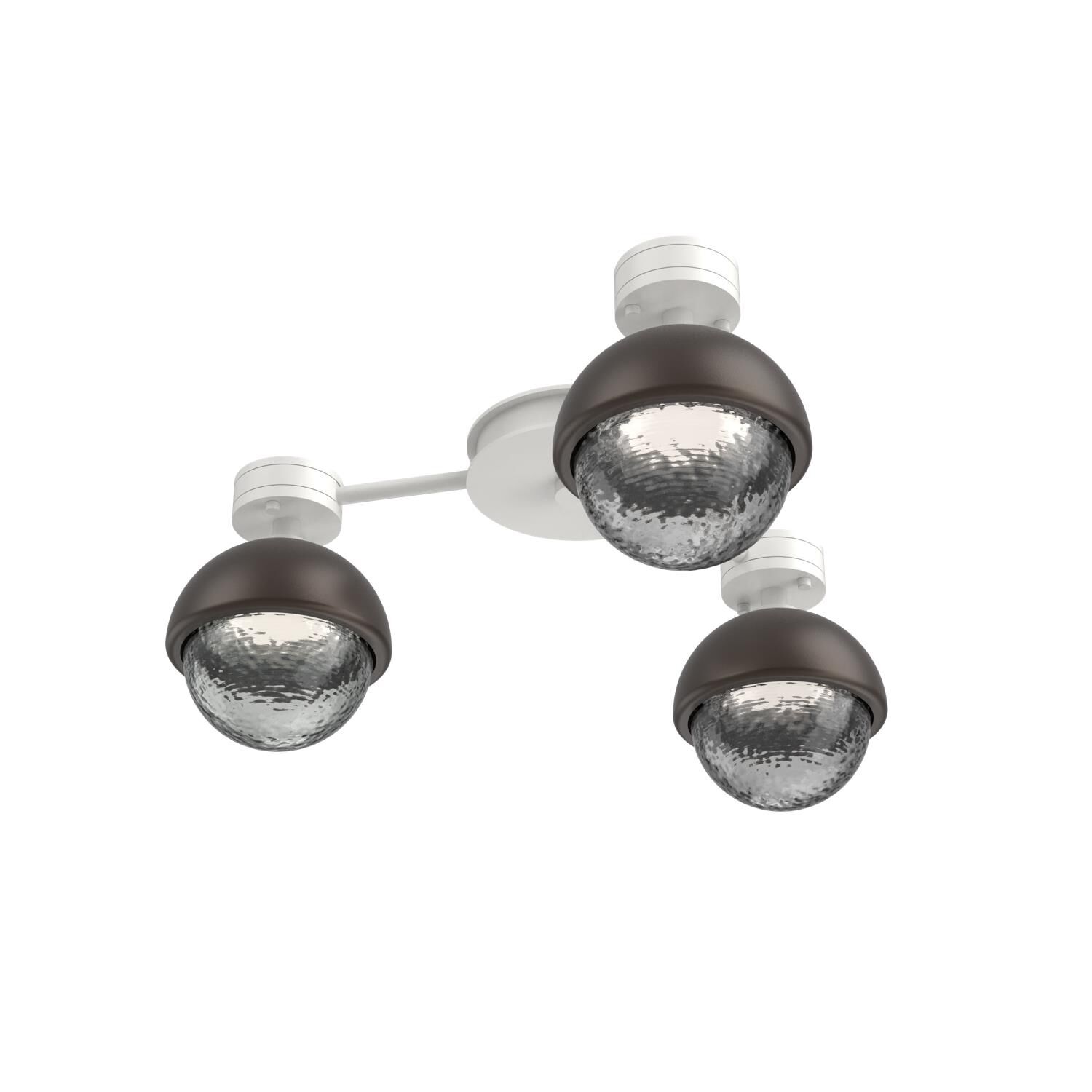 Shown in Salt White finish and Smoke glass and Flat Bronze accent