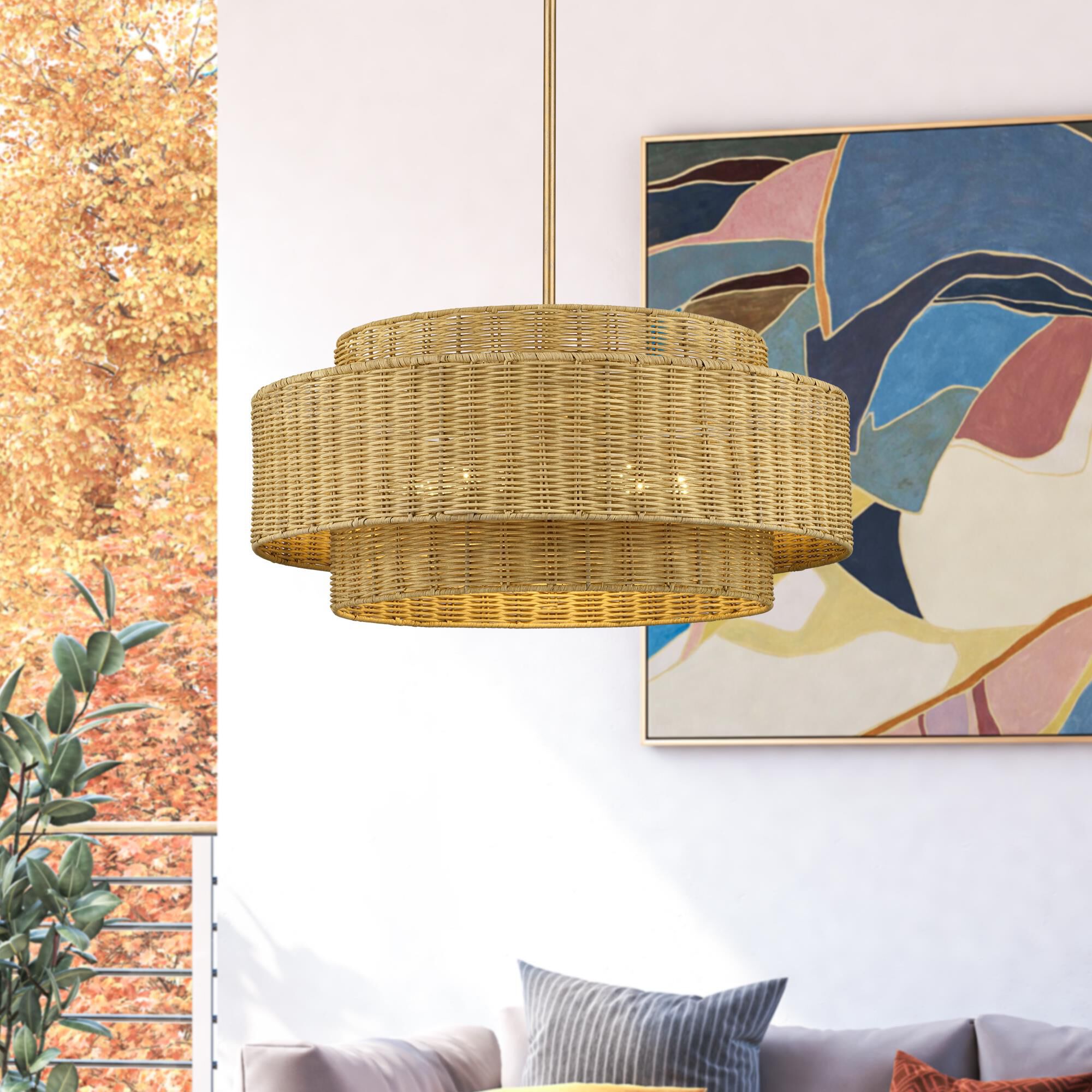 Weavington 23 Inch Large Pendant by Livex Lighting