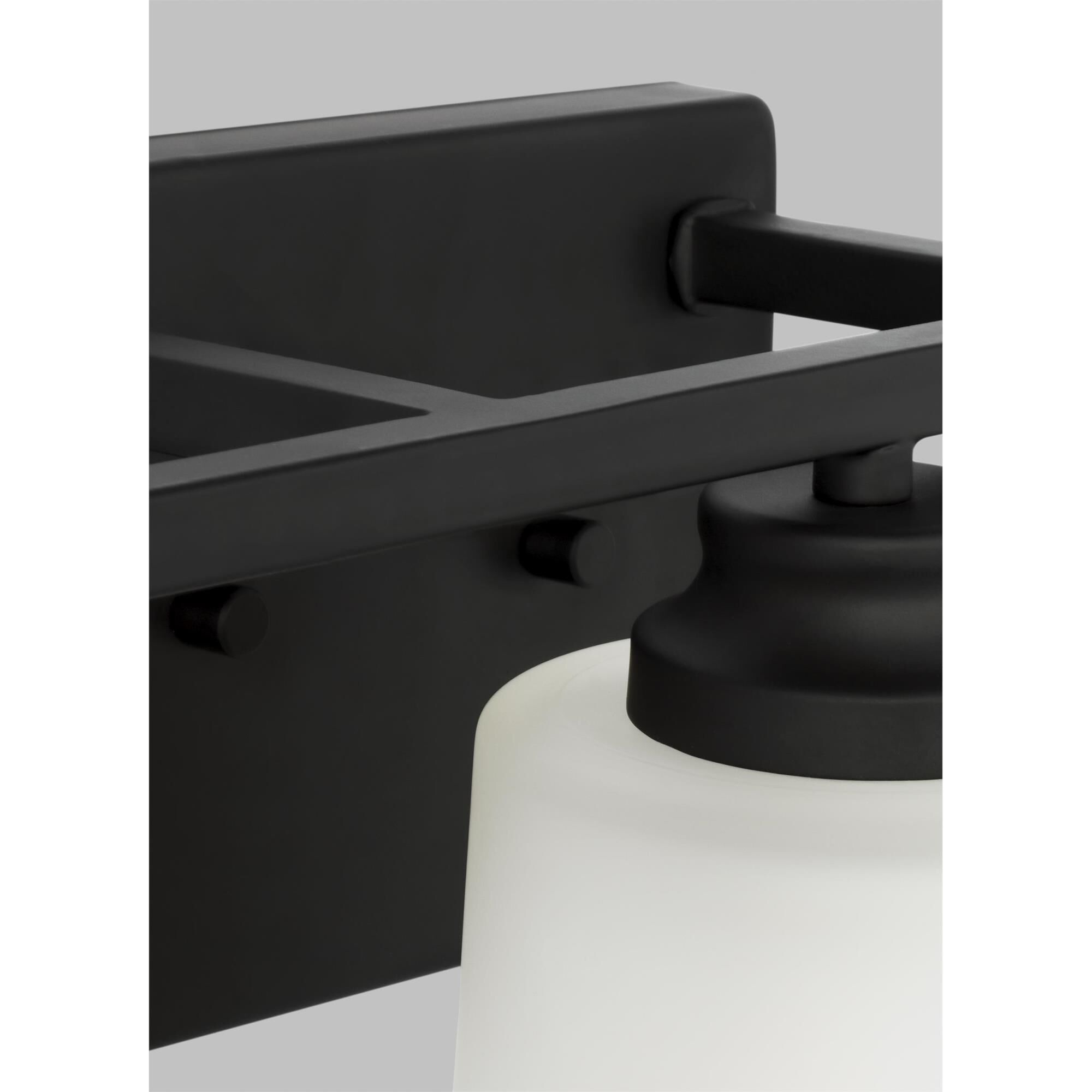 Shown in Midnight Black finish and Etched / White Inside Glass s shade