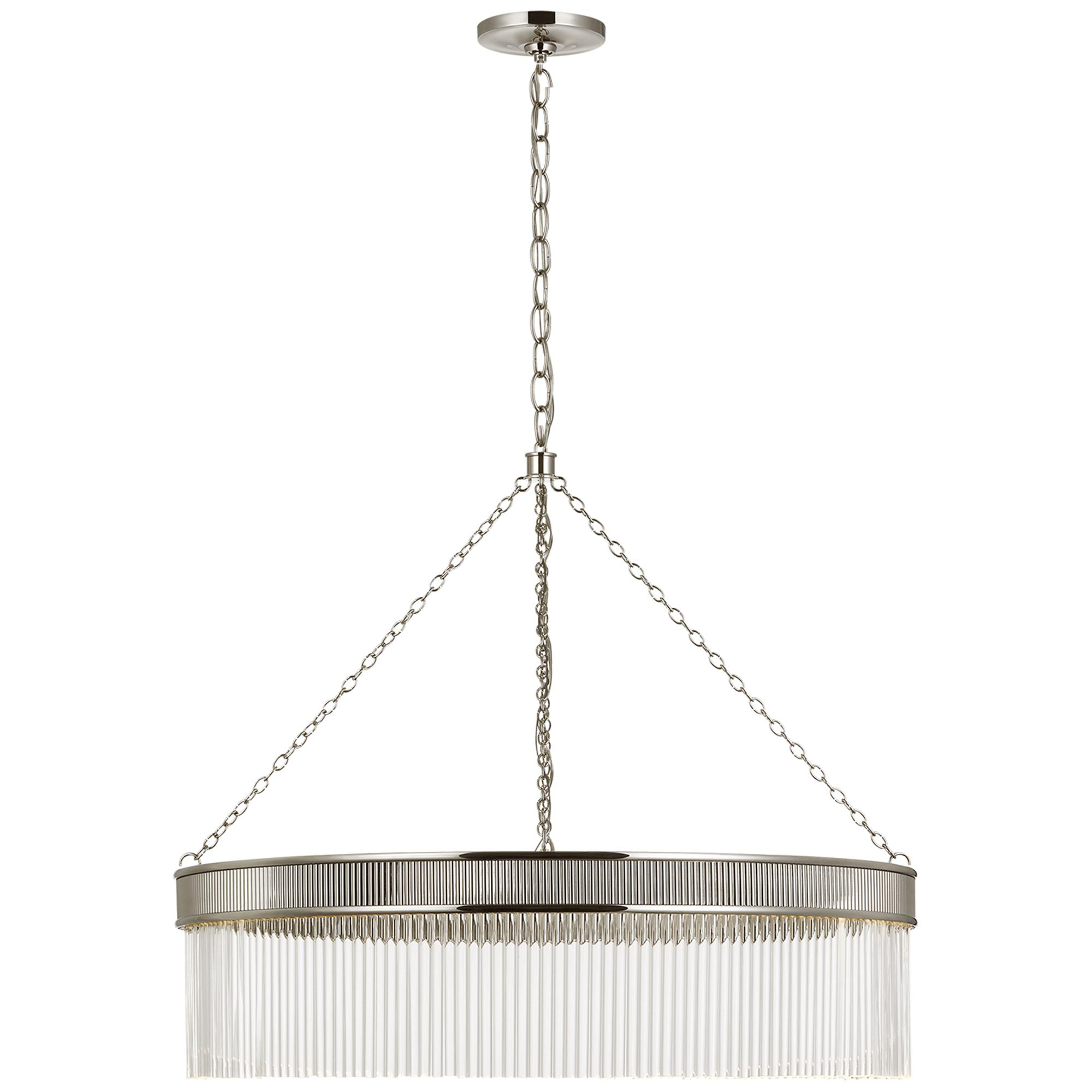 Shown in Polished Nickel finish and Crystal Rods shade