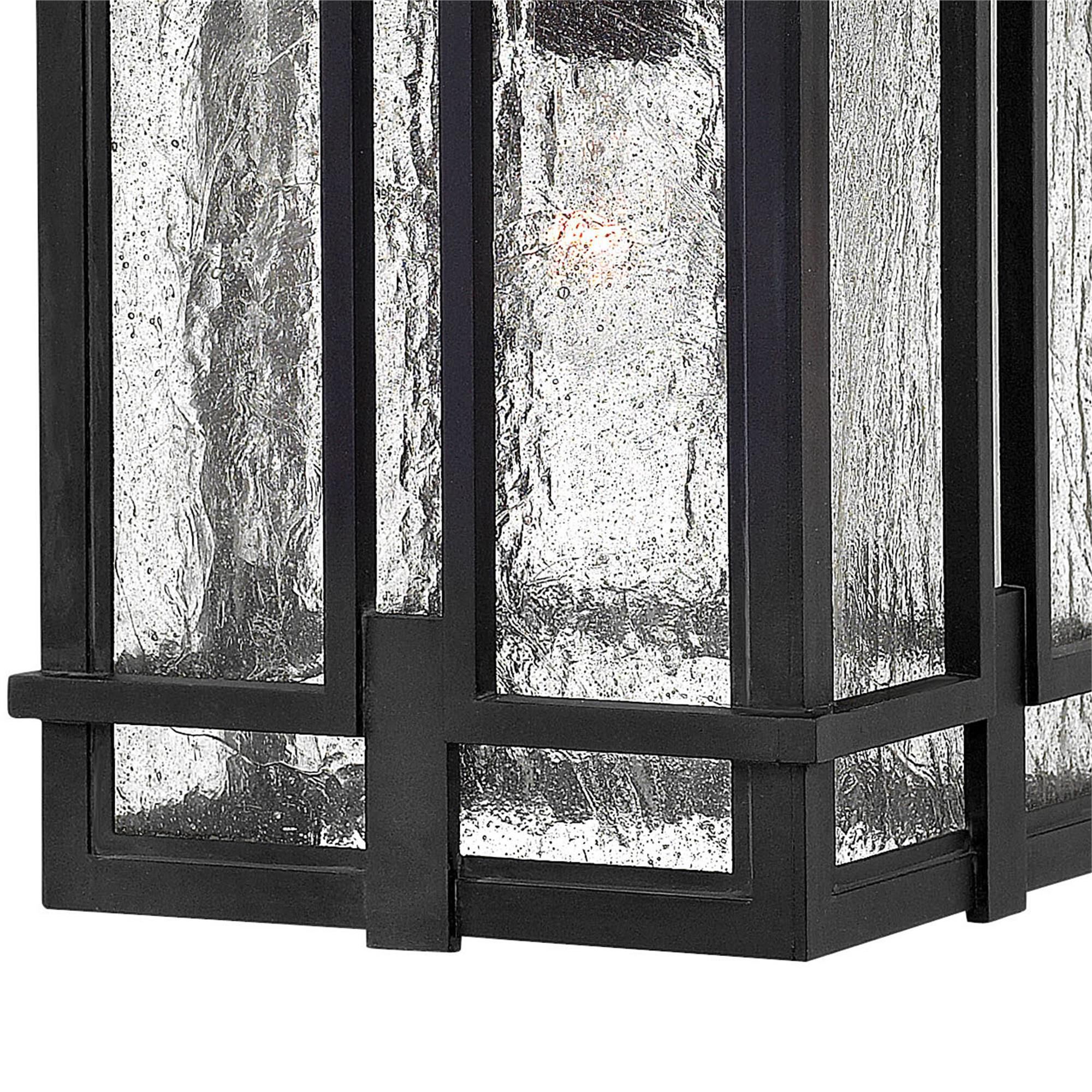 Shown in Museum Black finish and Clear Seedy glass