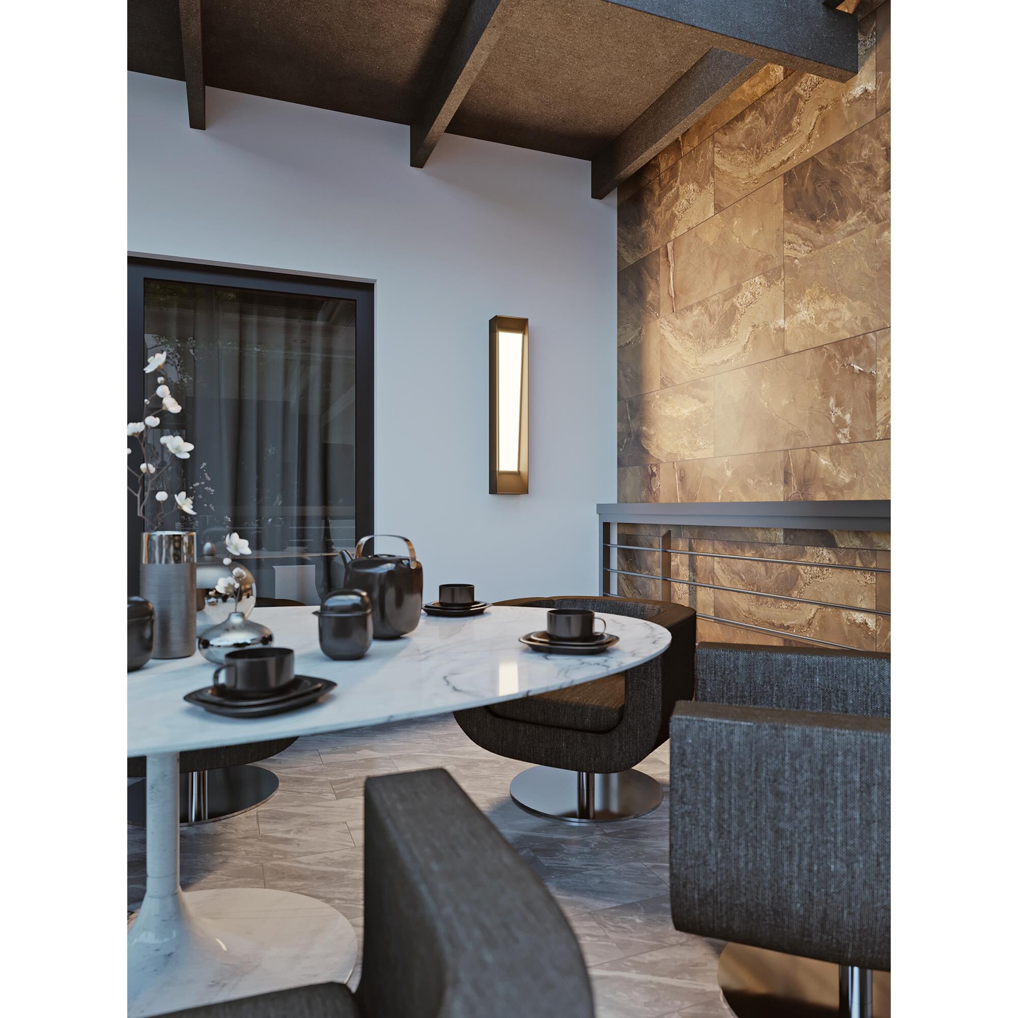 Shown in Bronze finish and White Acrylic glass