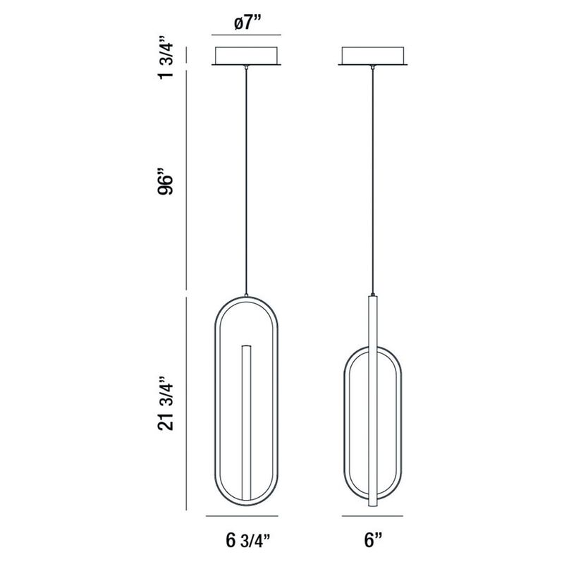 Demark 6 Inch LED Mini Pendant by Eurofase Lighting