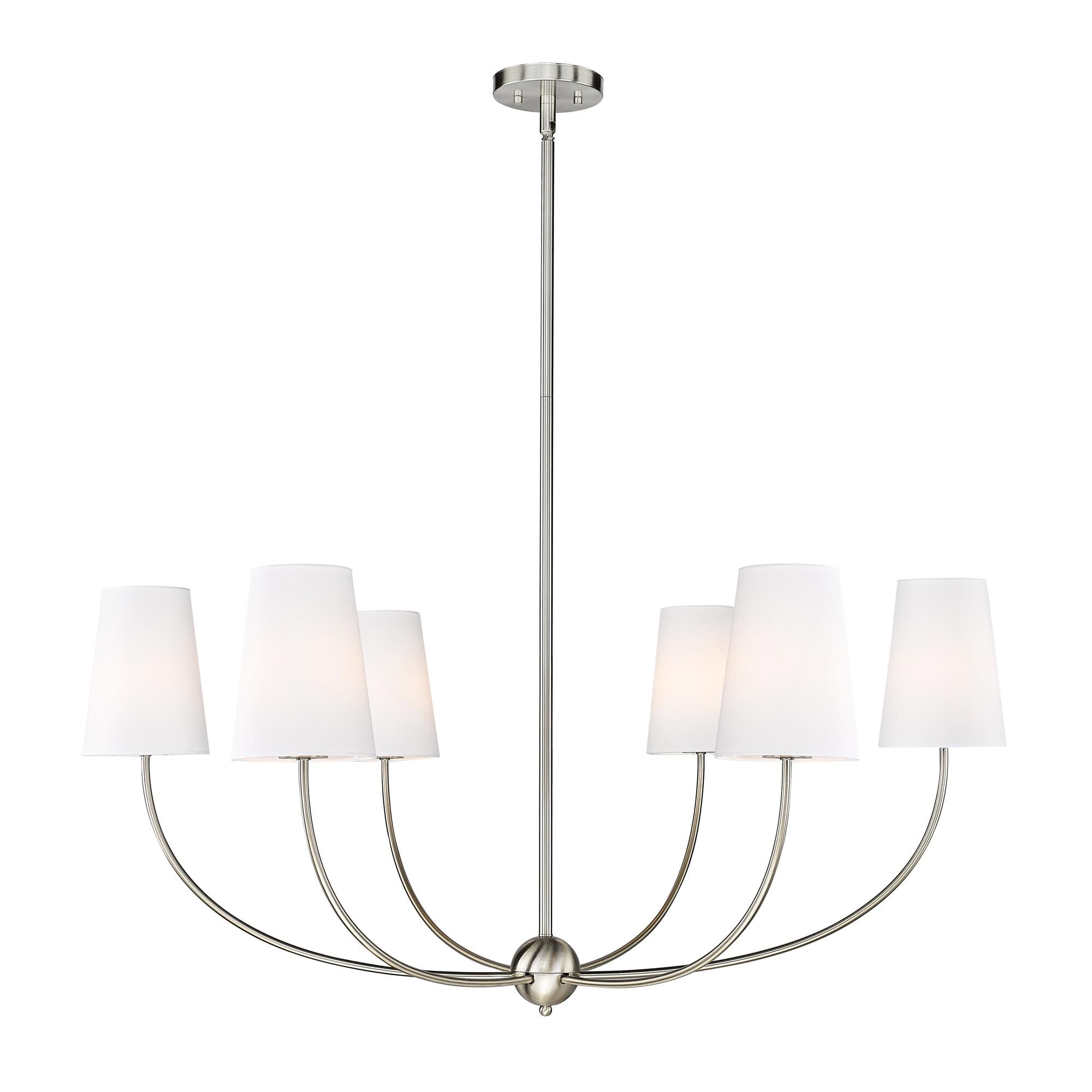 Shown in Rubbed Brass finish and White glass