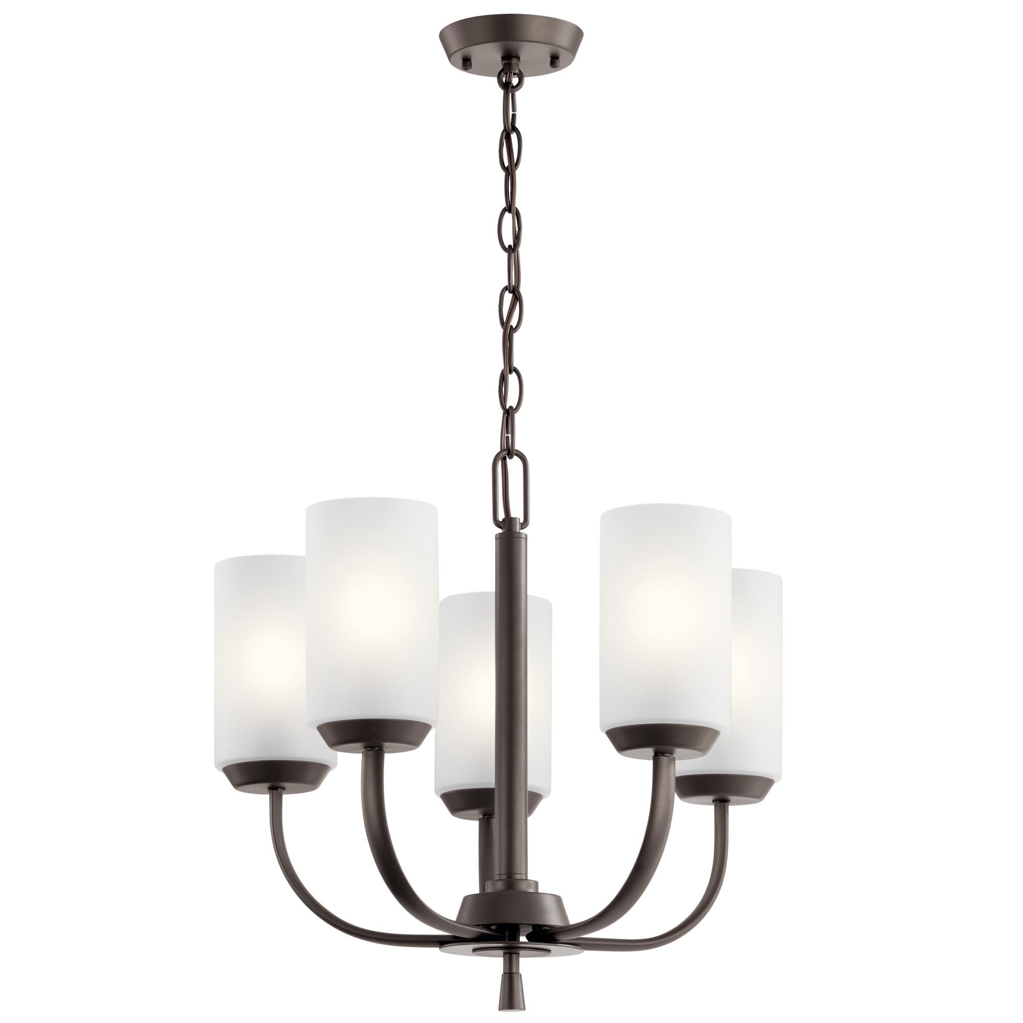 Shown in Olde Bronze finish and Satin Etched glass
