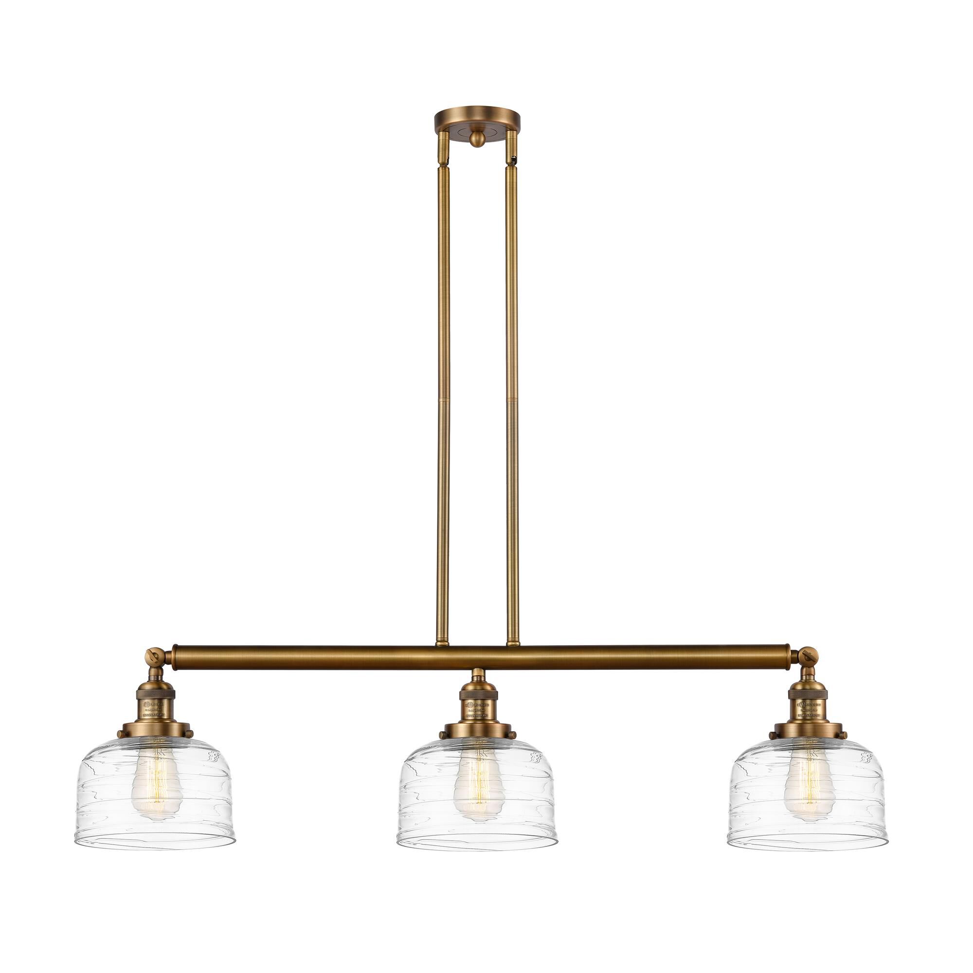 Bruno Marashlian Large Bell 41 Inch 3 Light Linear Suspension Light by Innovations Lighting
