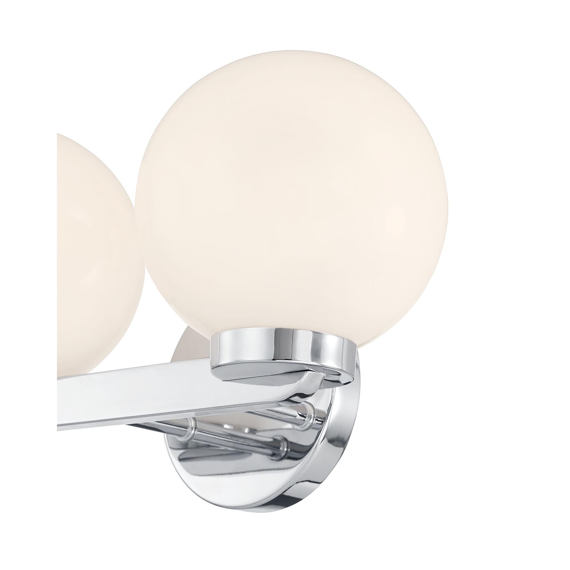 Shown in Chrome finish and Shiny Opal glass