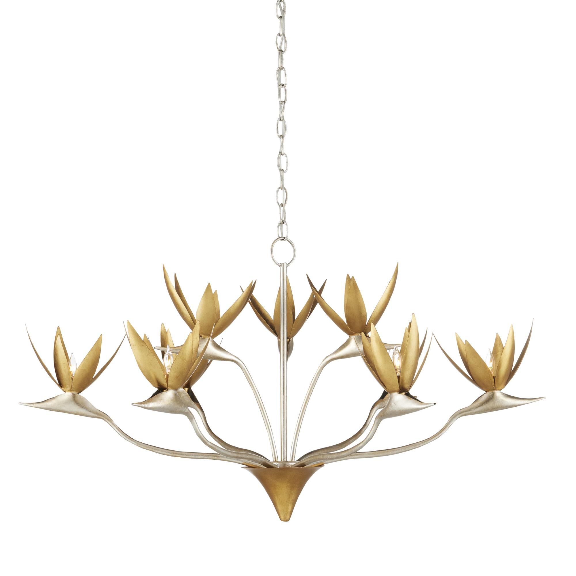 Paradiso 39 Inch 9 Light Chandelier by Currey and Company