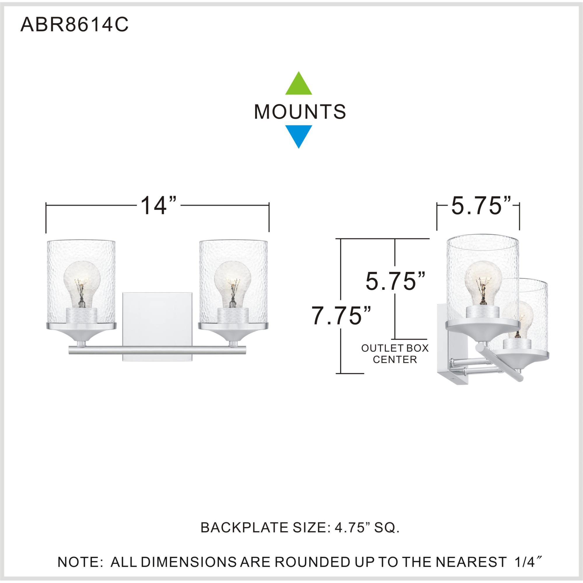 Shown in Polished Chrome finish and Clear Hammered Glass shade