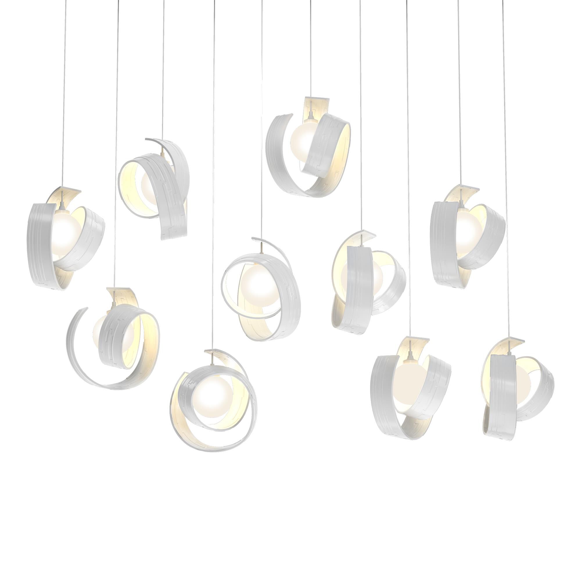 Shown in White finish and Opal glass
