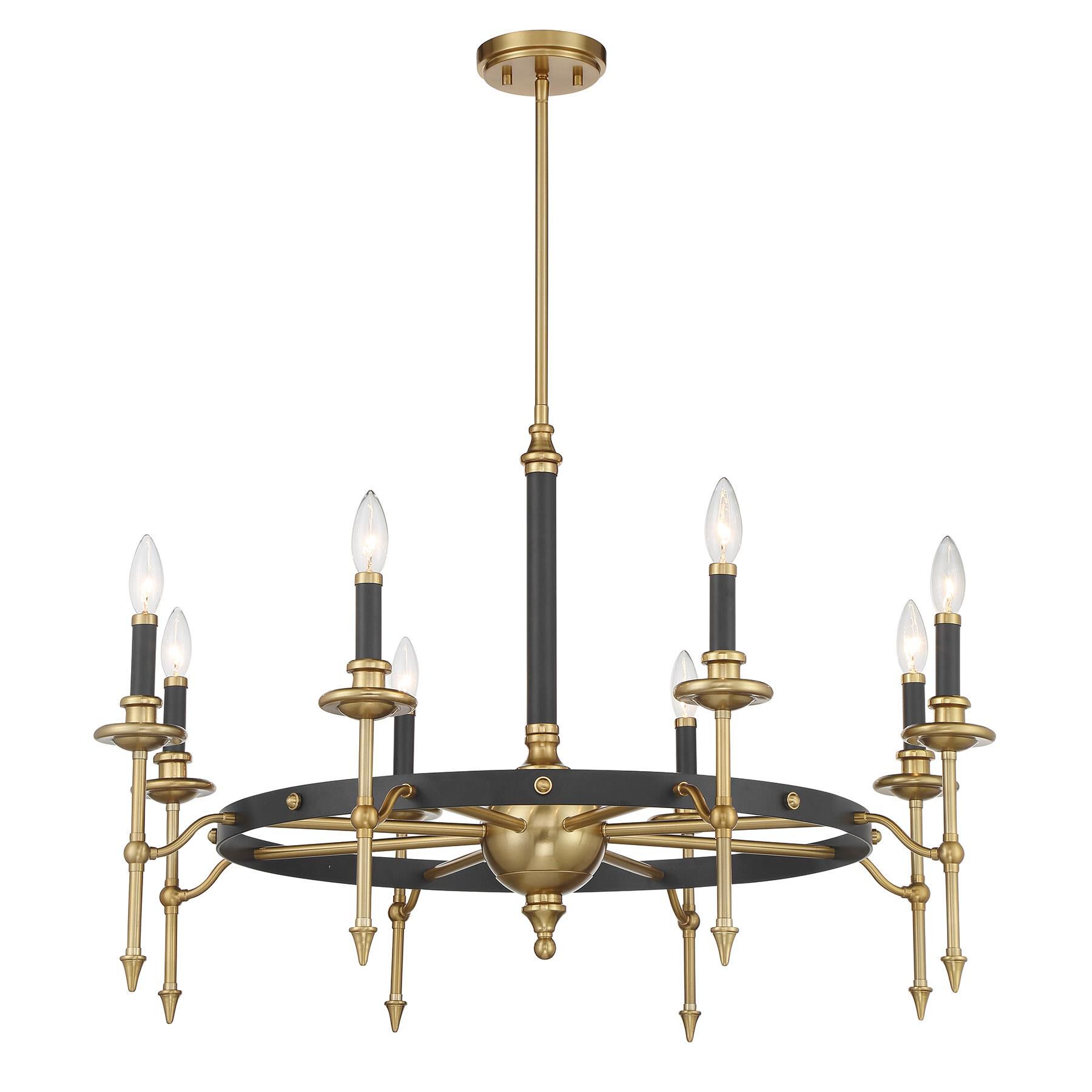 Shown in Matte Black and Warm Brass finish