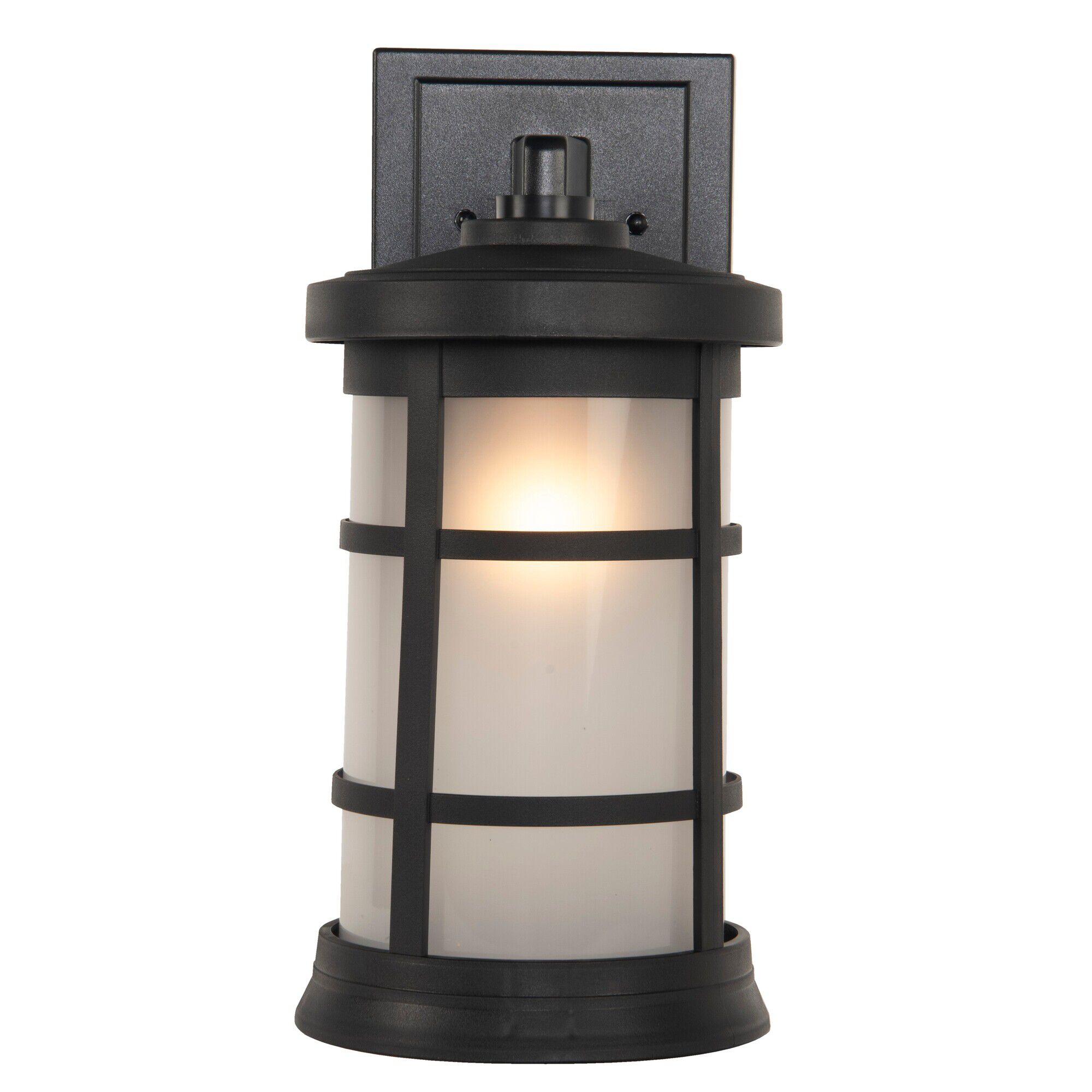 Shown in Textured Matte Black finish and Frosted Polycarbonate shade