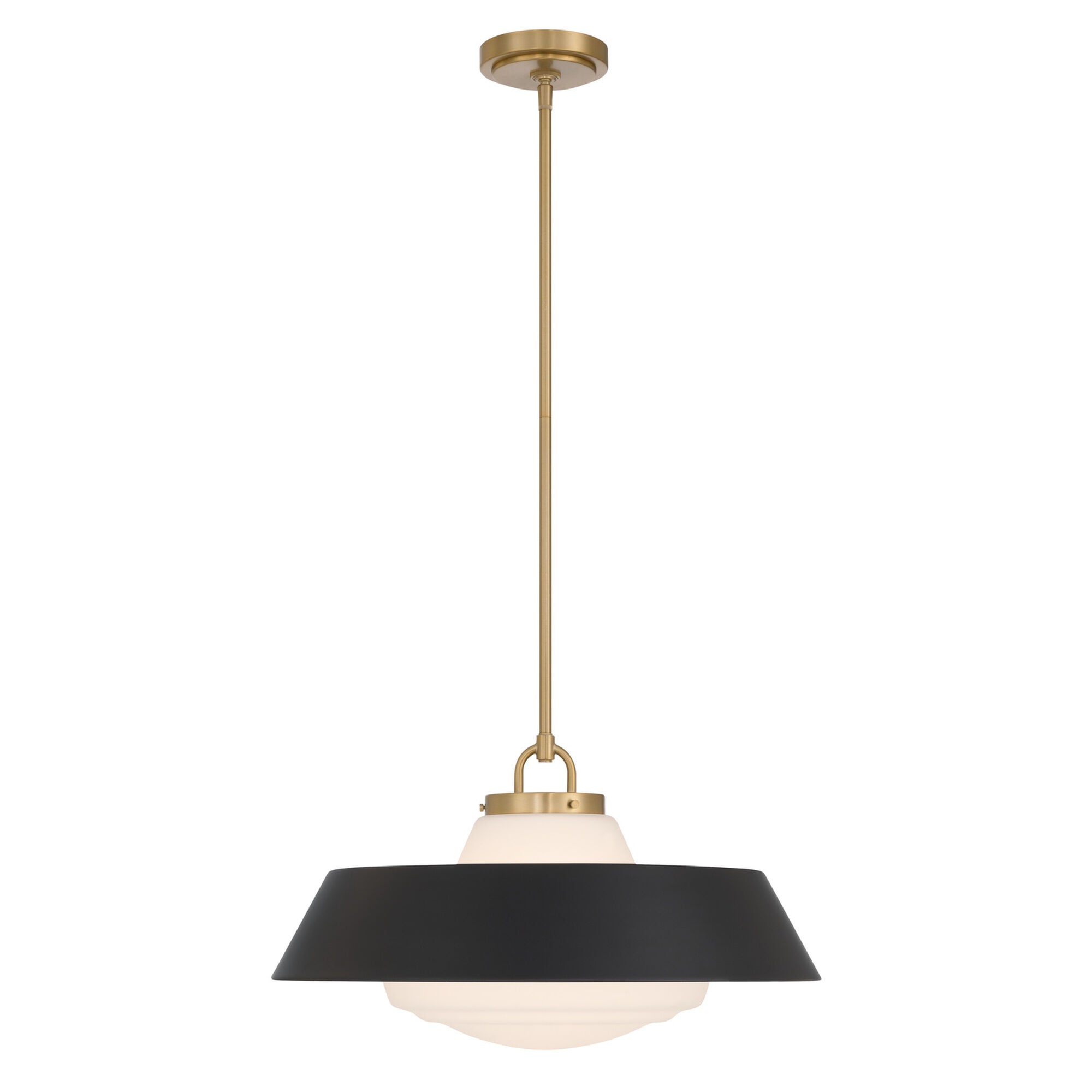 Shown in Vibrant Gold finish and Steel glass and Steel shade