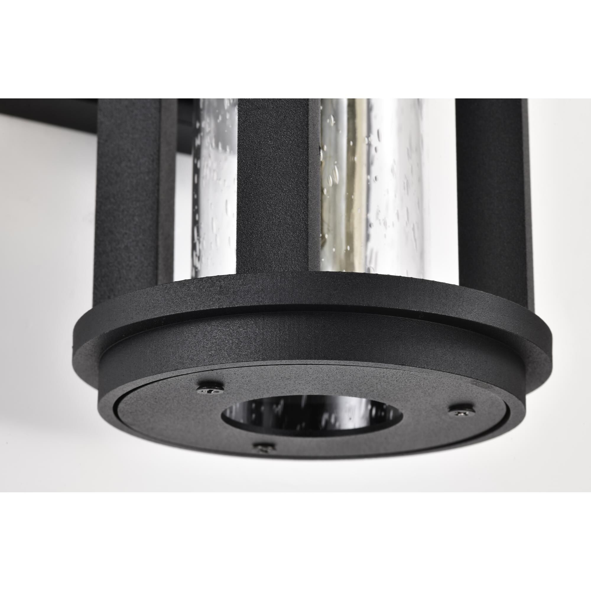 Shown in Matte Black finish and Clear Seeded glass