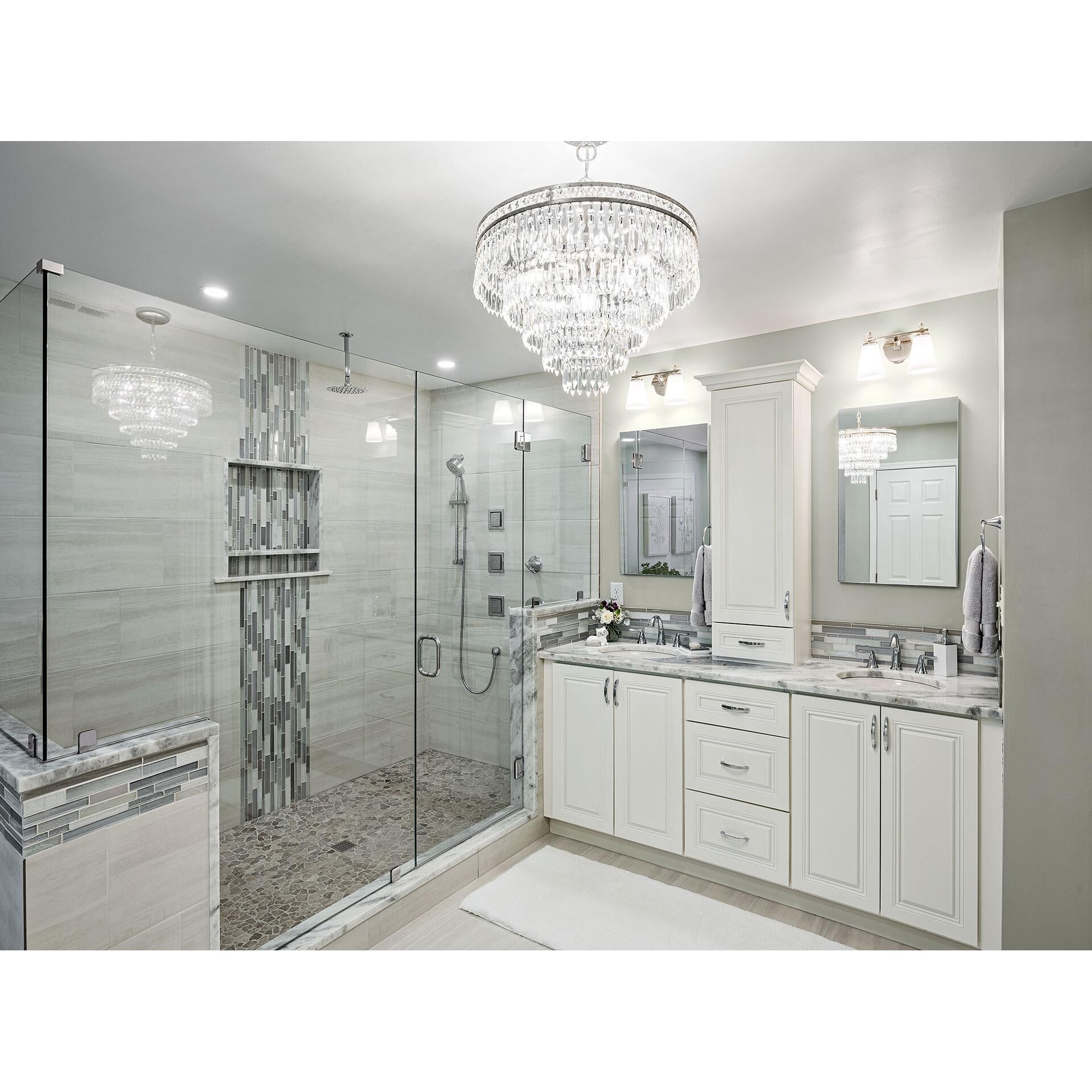 Shown in Olde Silver finish and Hand Cut crystal