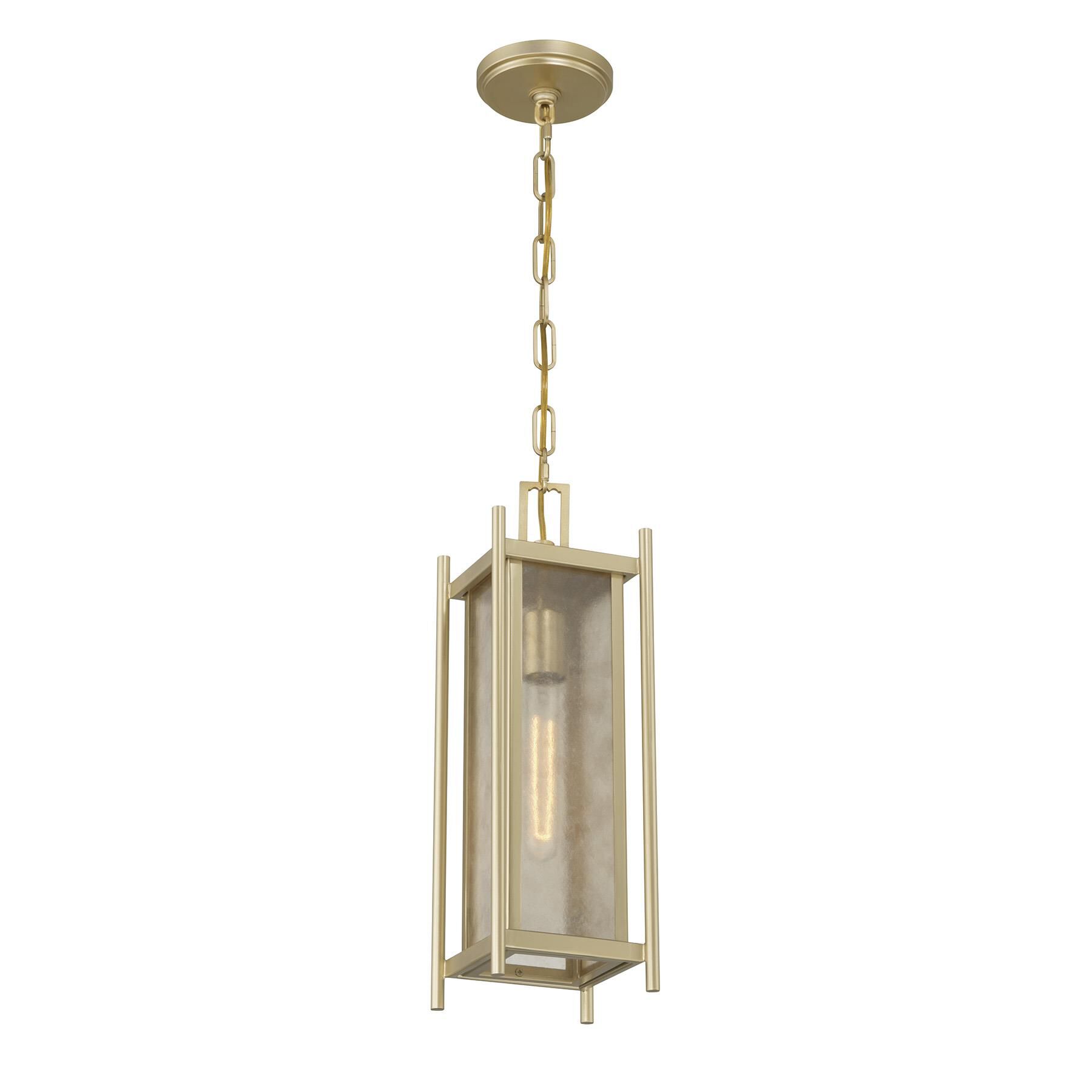 Shown in Serene Brass finish and Clear Mica glass