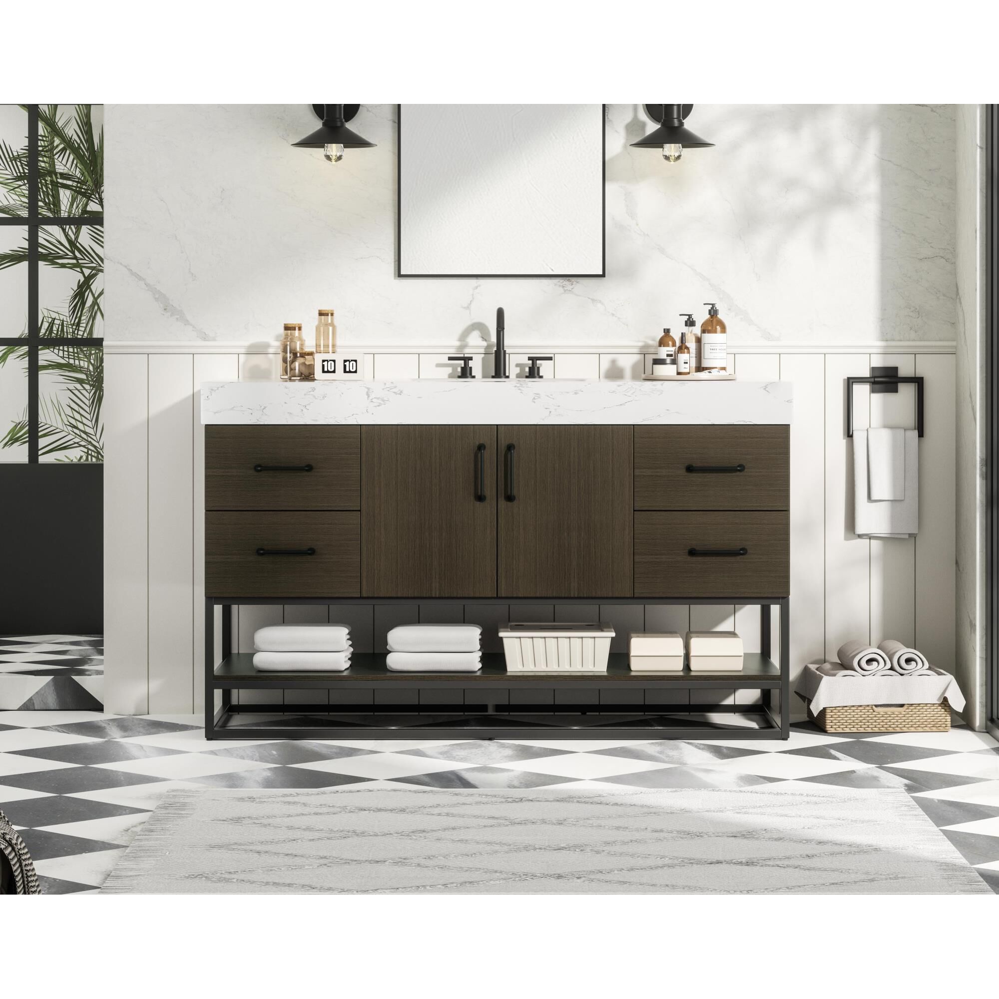 Caroline 54 Inch Bath Vanity by Elegant Dcor