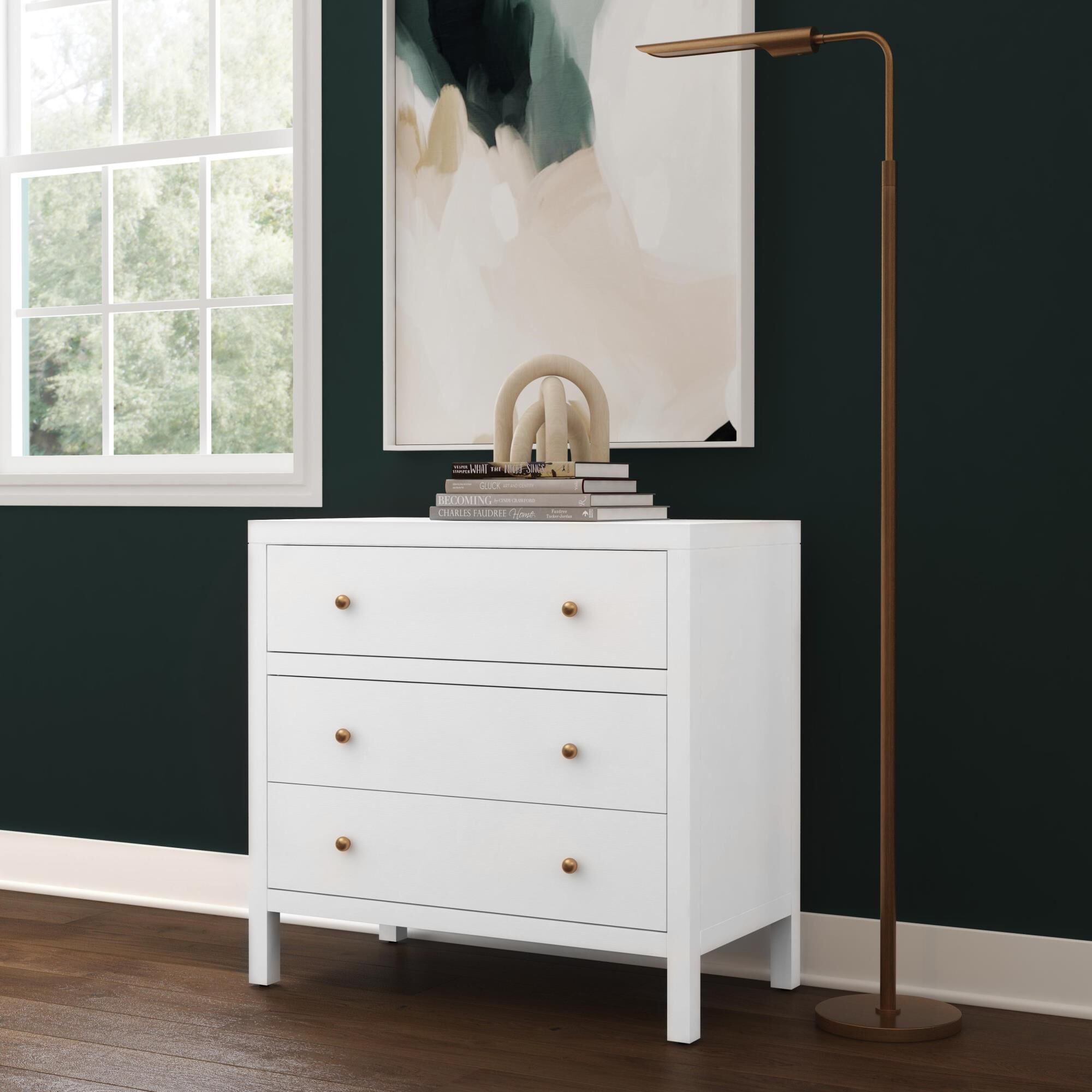 Shown in White finish