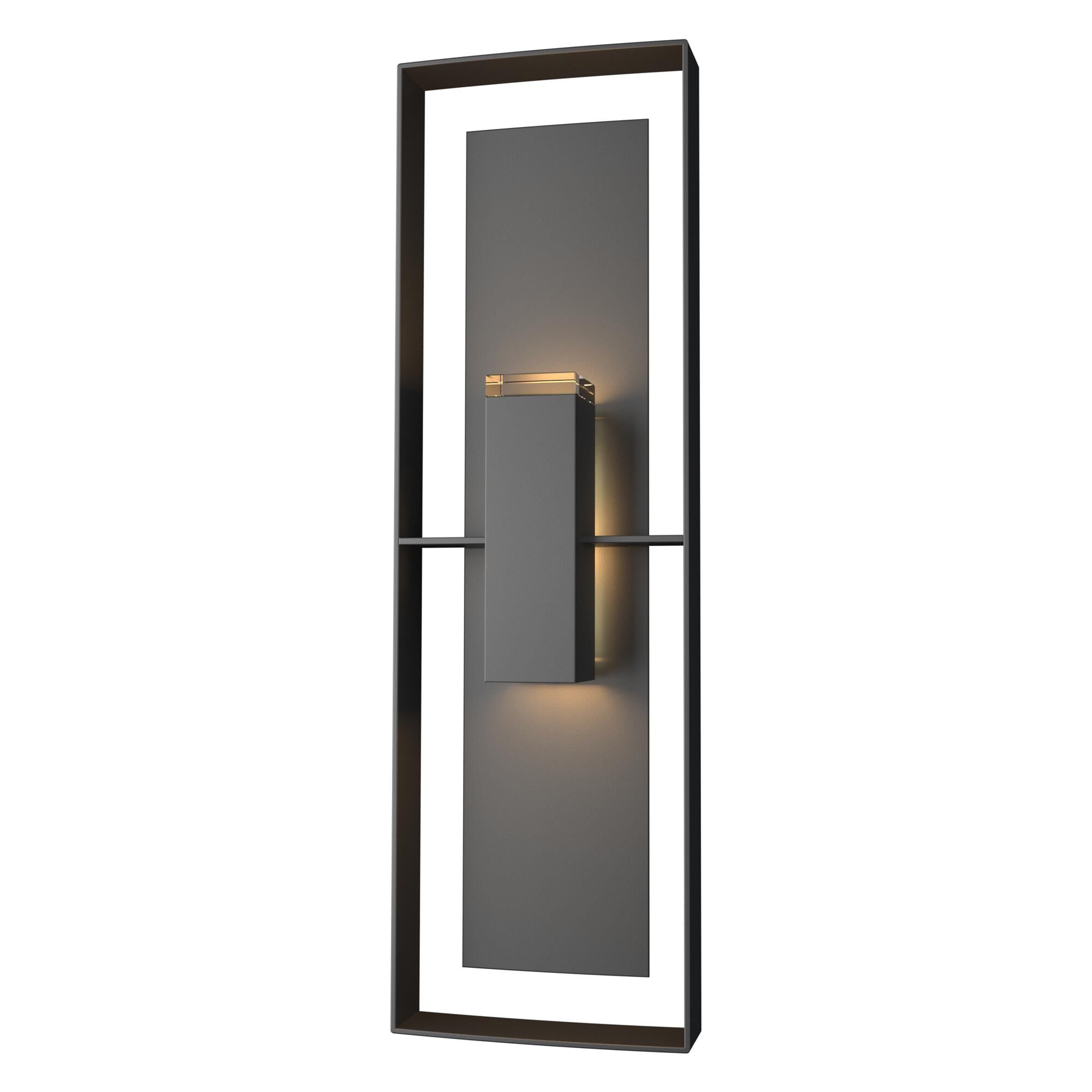 Shown in Coastal Black finish and Clear glass and Black accent