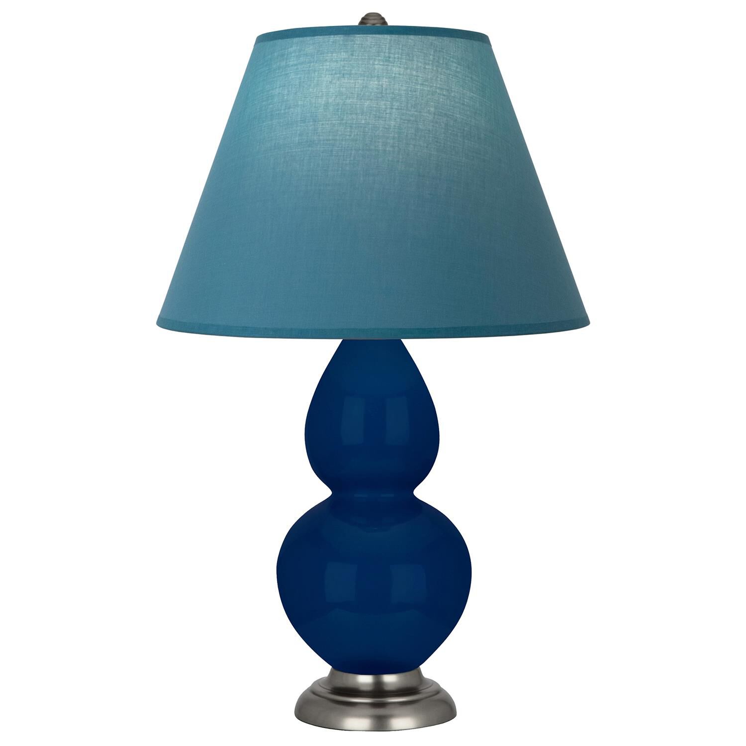Shown in Cobalt finish and Bright Blue and Gray shade and Antique Silver accent
