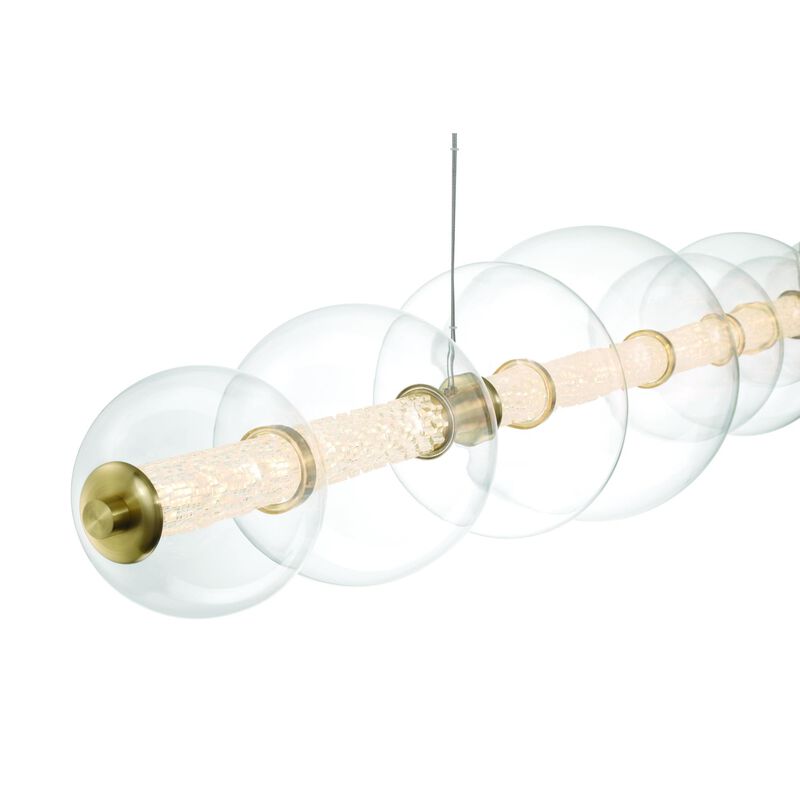 Atomo Large Linear Chandelier by Eurofase Lighting