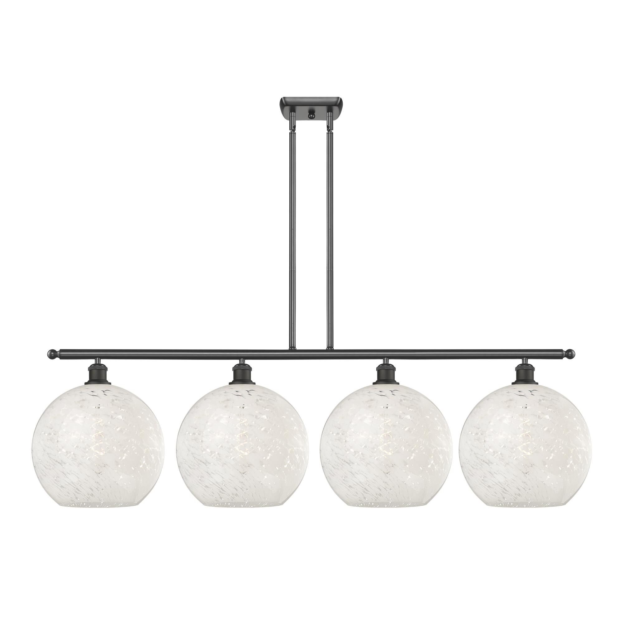 Bruno Marashlian White Mouchette 50 Inch Linear Suspension Light by Innovations Lighting