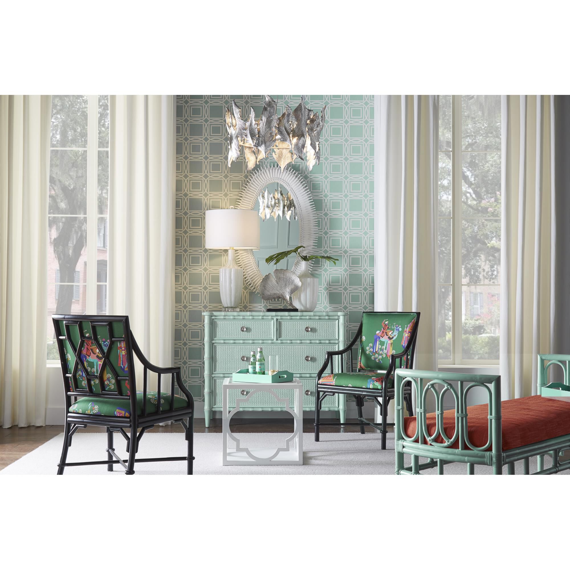 Shown in Yarmouth Blue - White Woven finish