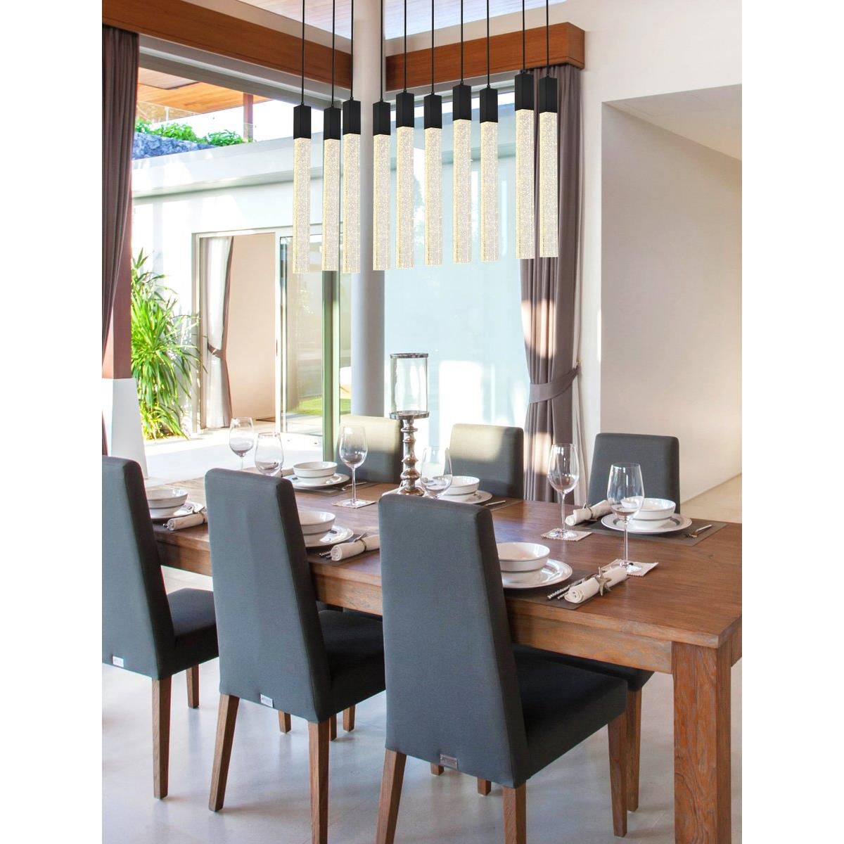 Shown in Black finish and Royal Cut Clear crystal