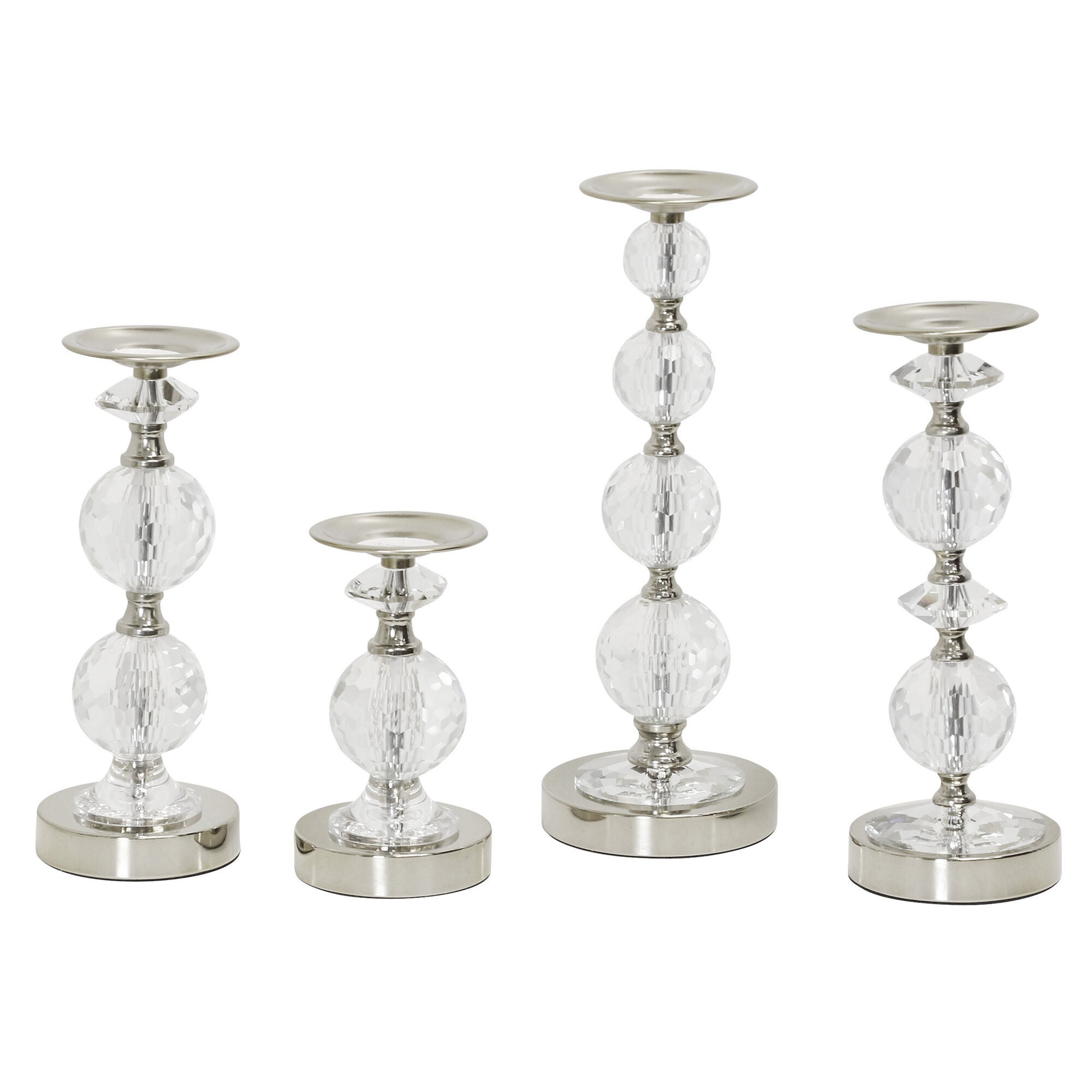 Crystal Candle Holder Set of 4,