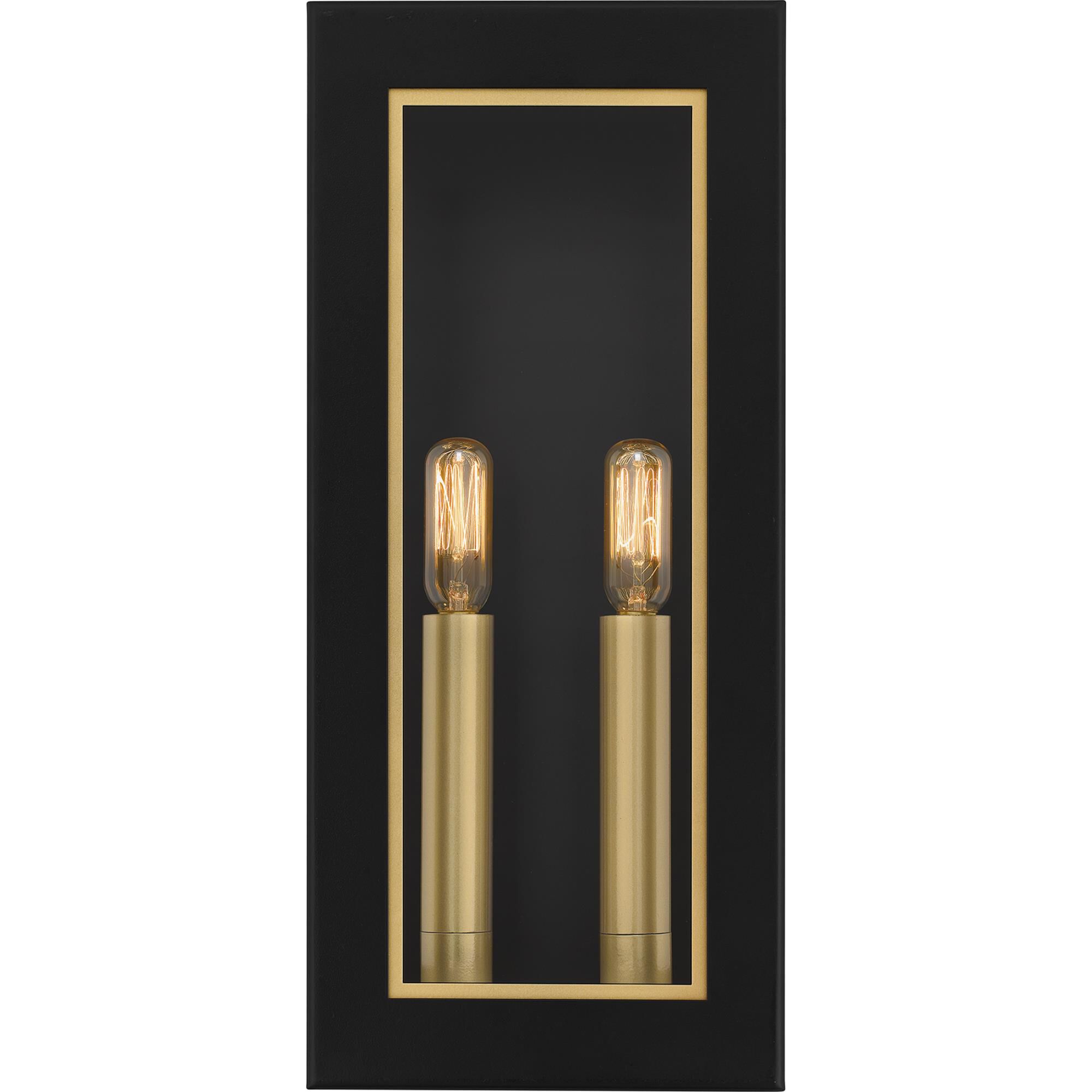 Shown in Matte Black finish and Clear Glass Panel Front, Clear Glass Panel Side shade