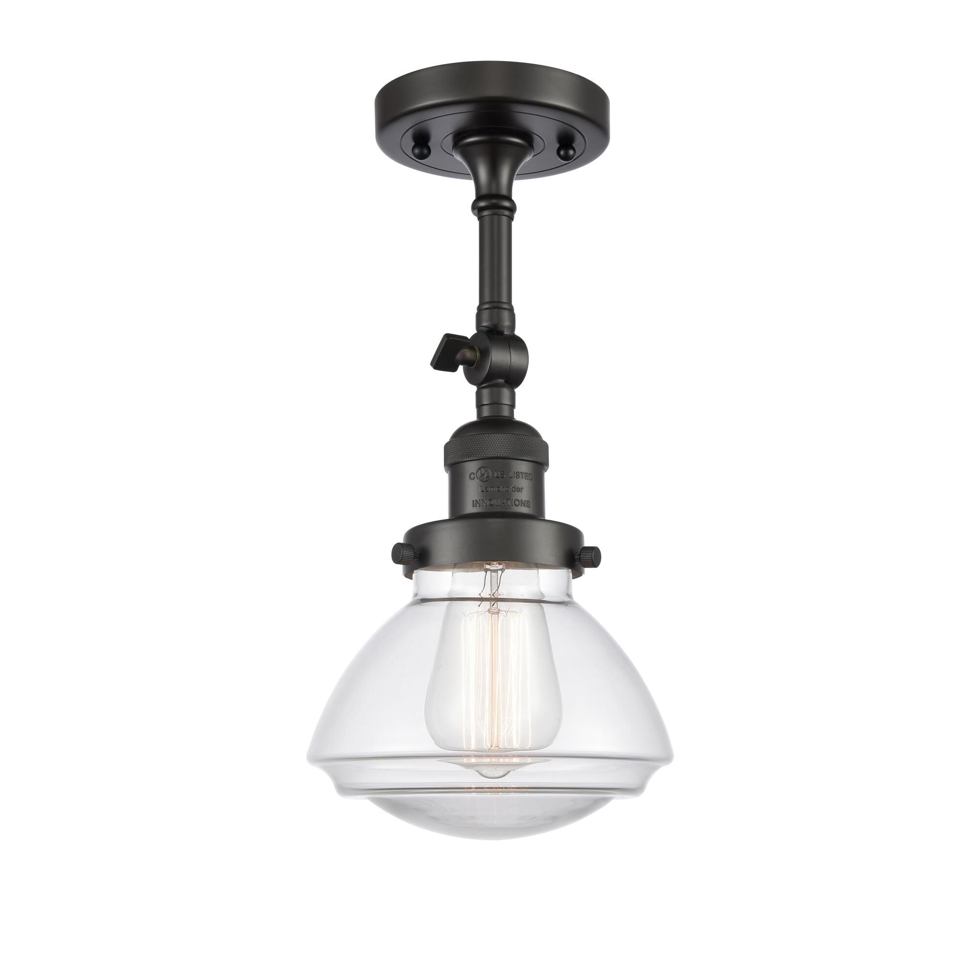 Bruno Marashlian Olean 6 Inch 1 Light Semi Flush Mount by Innovations Lighting