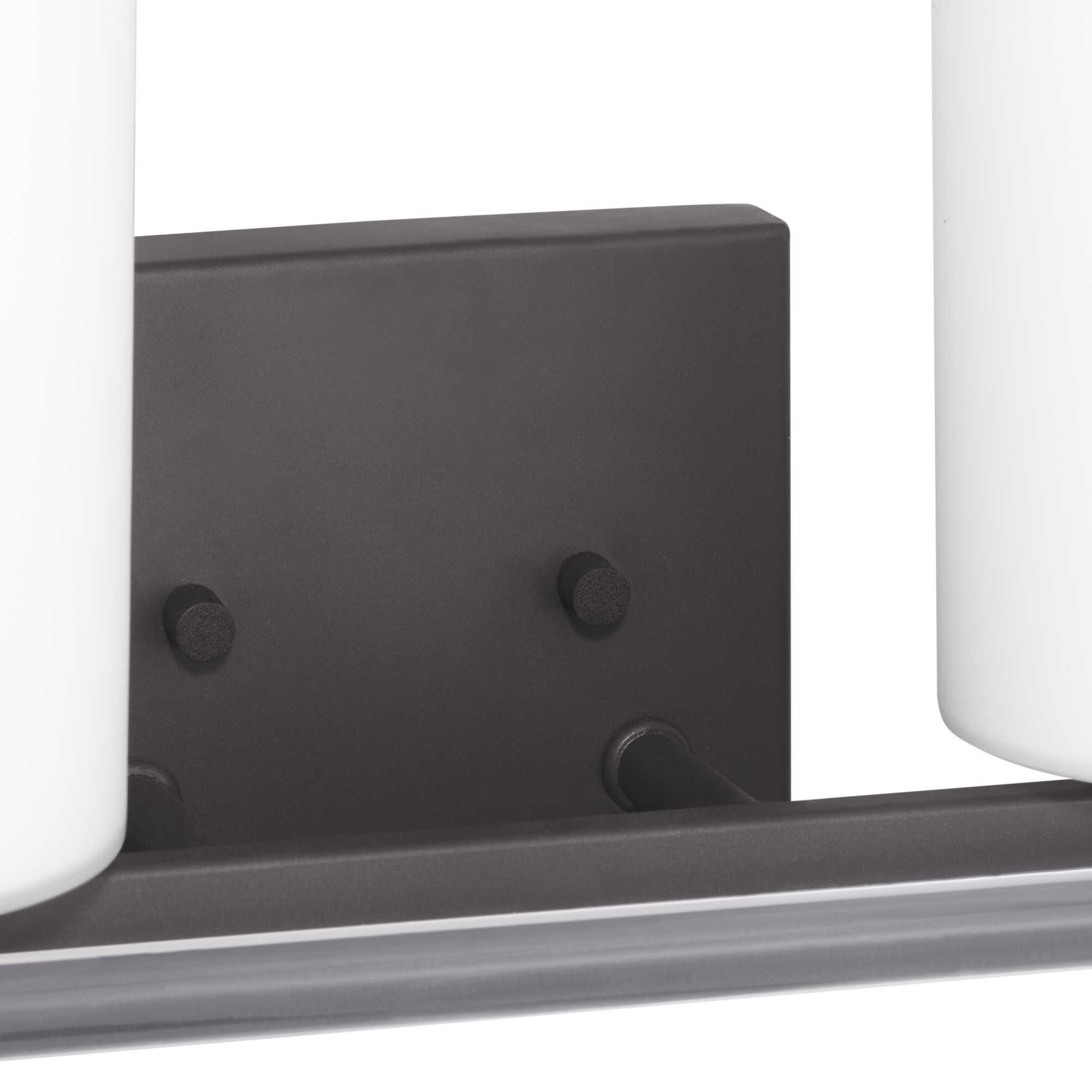 Shown in Black finish and Etched Opal glass