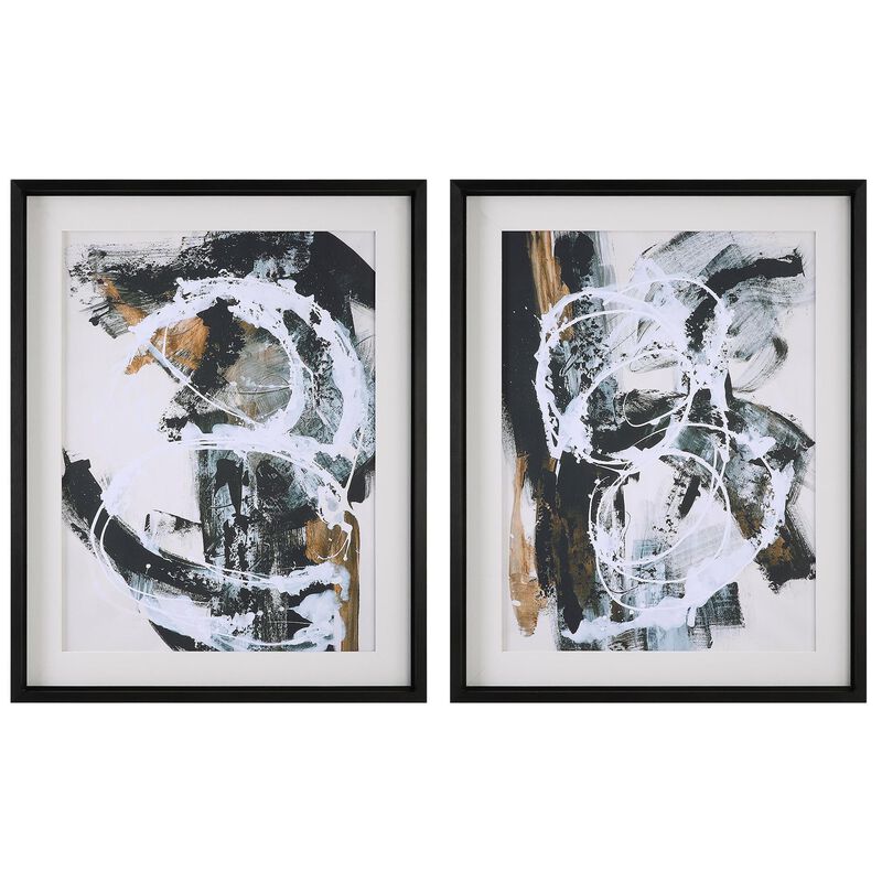 Uttermost Winterland Abstract Prints, Set/2 Print by Uttermost