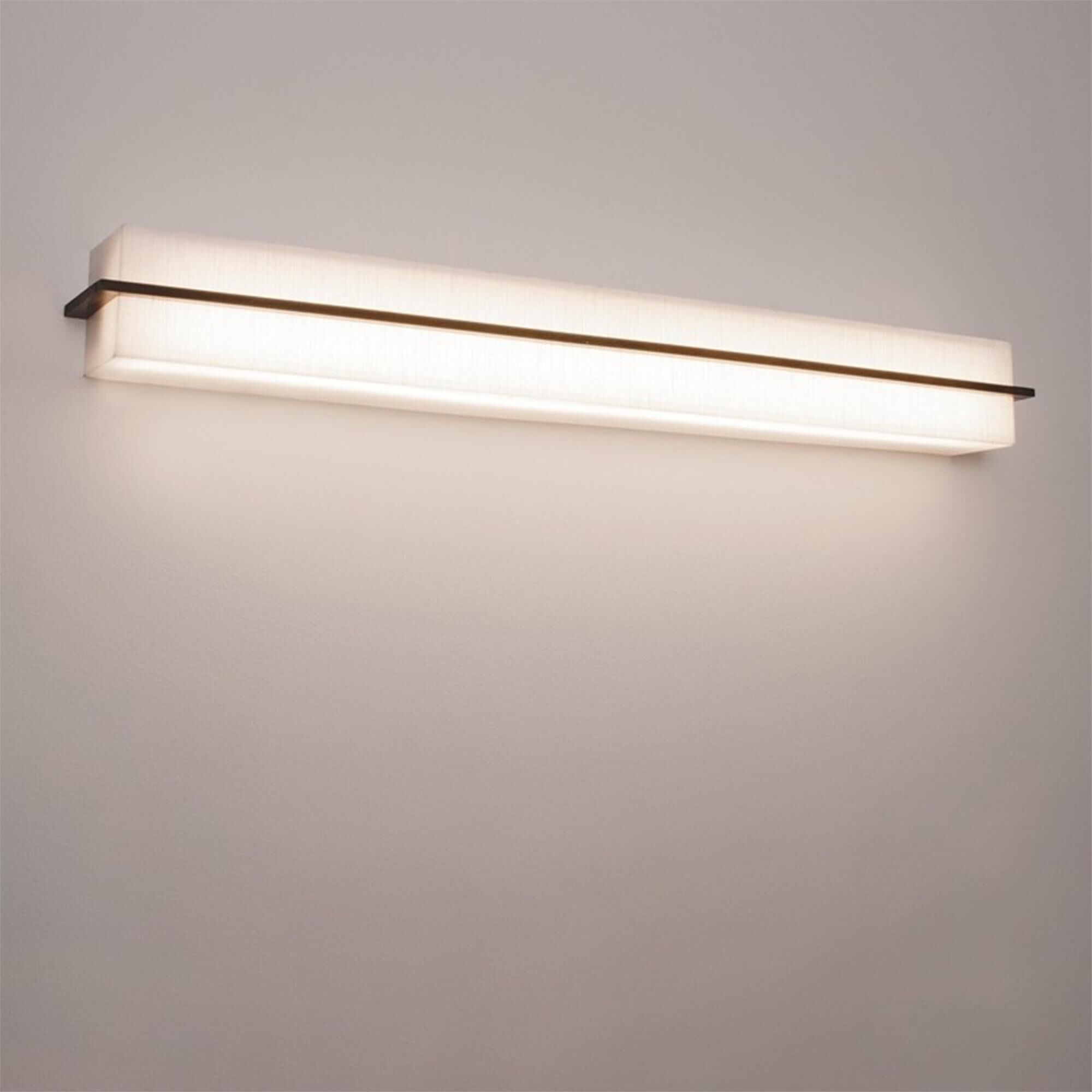 Shown in Espresso finish and Jute Fabric, Acrylic shade and 120-277 Volt Dimmer accent