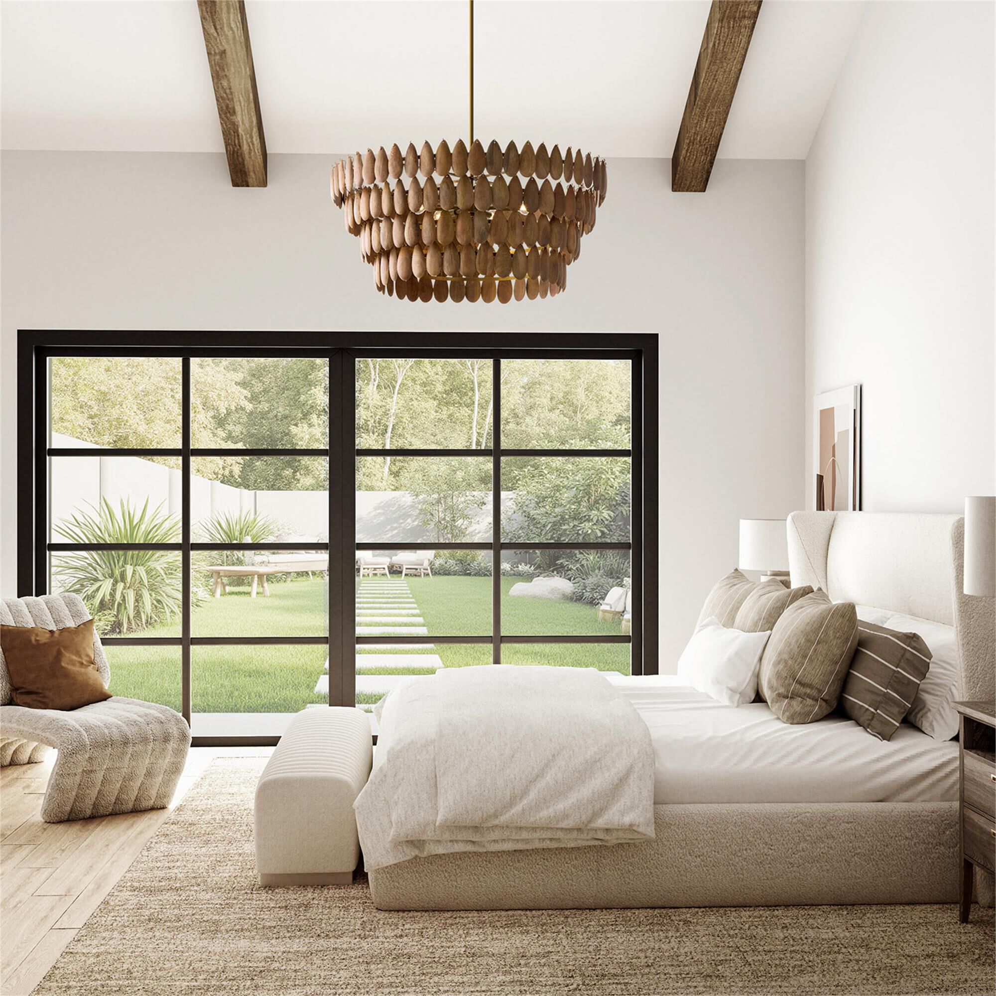 Shown in Light Wood and Patinaed Brass finish