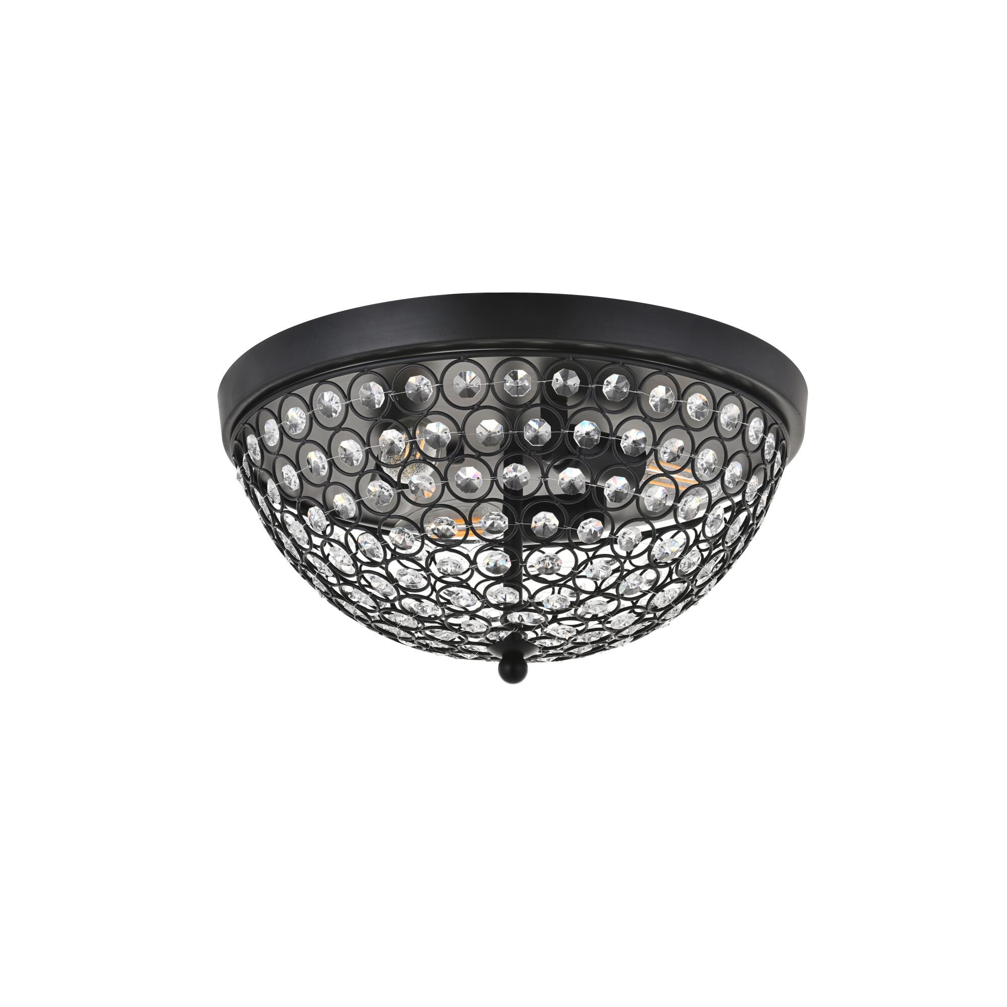 Taye 13 Inch 3 Light Flush Mount by Elegant Lighting
