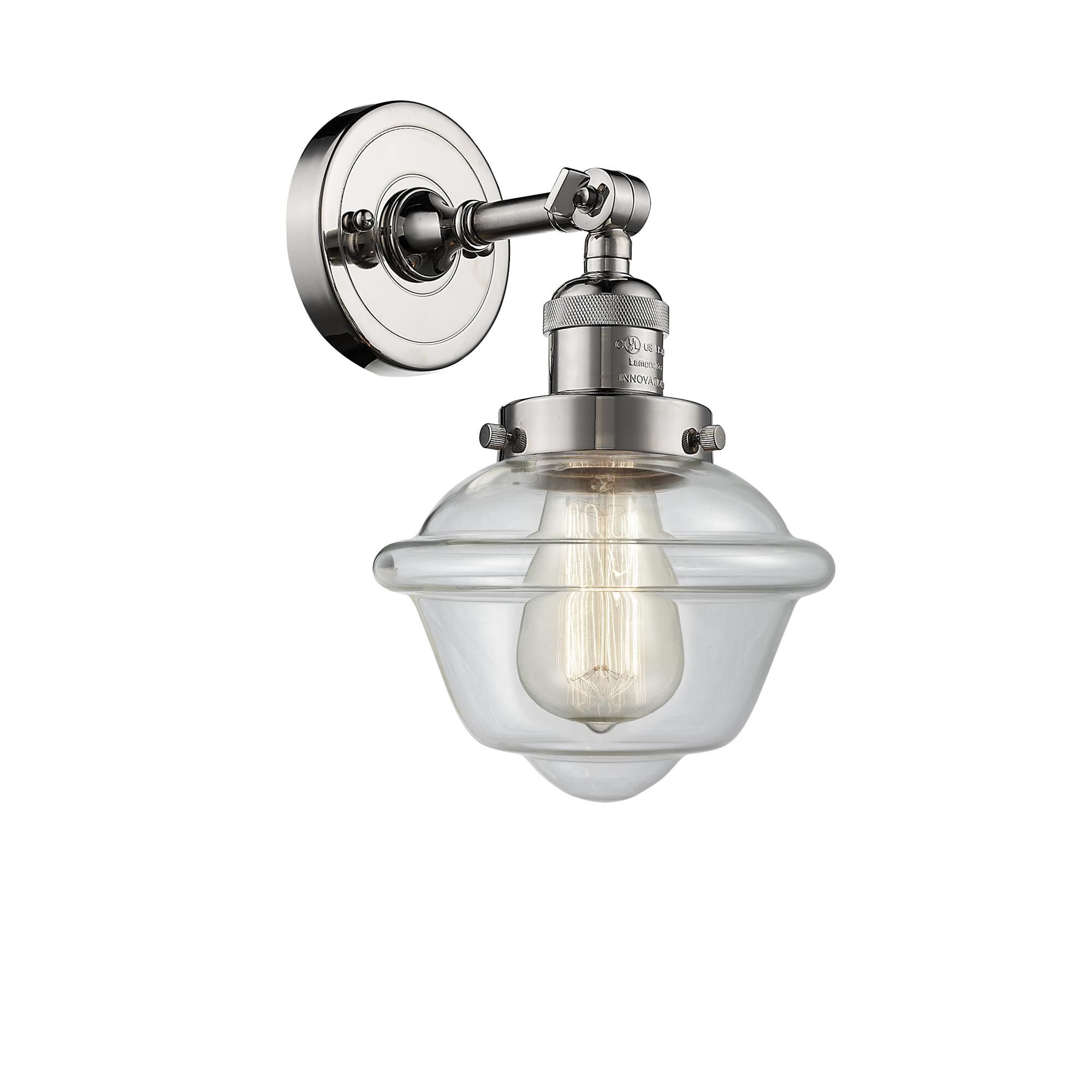 Shown in Polished Nickel finish and Clear glass