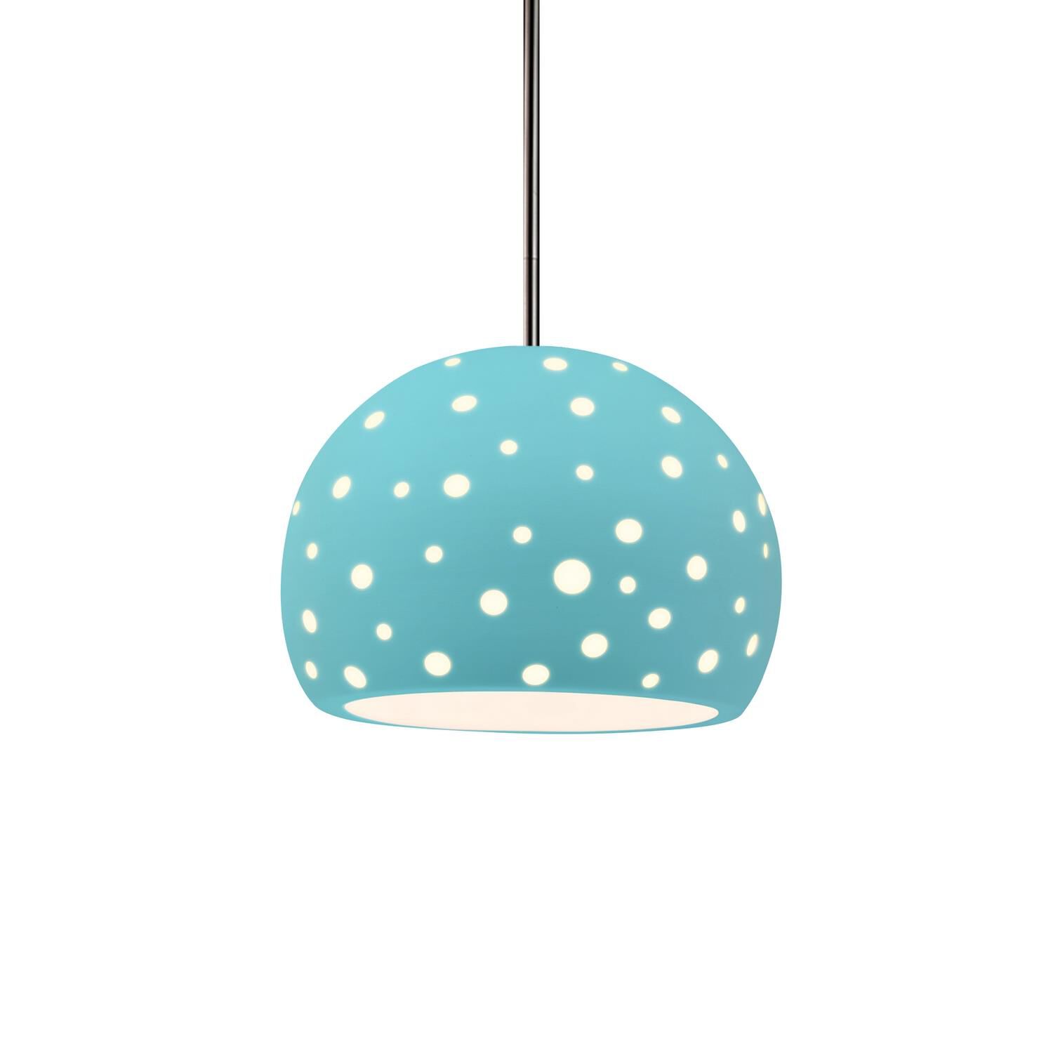 Perforated Globe 10 Inch Large Pendant by Justice Design Group