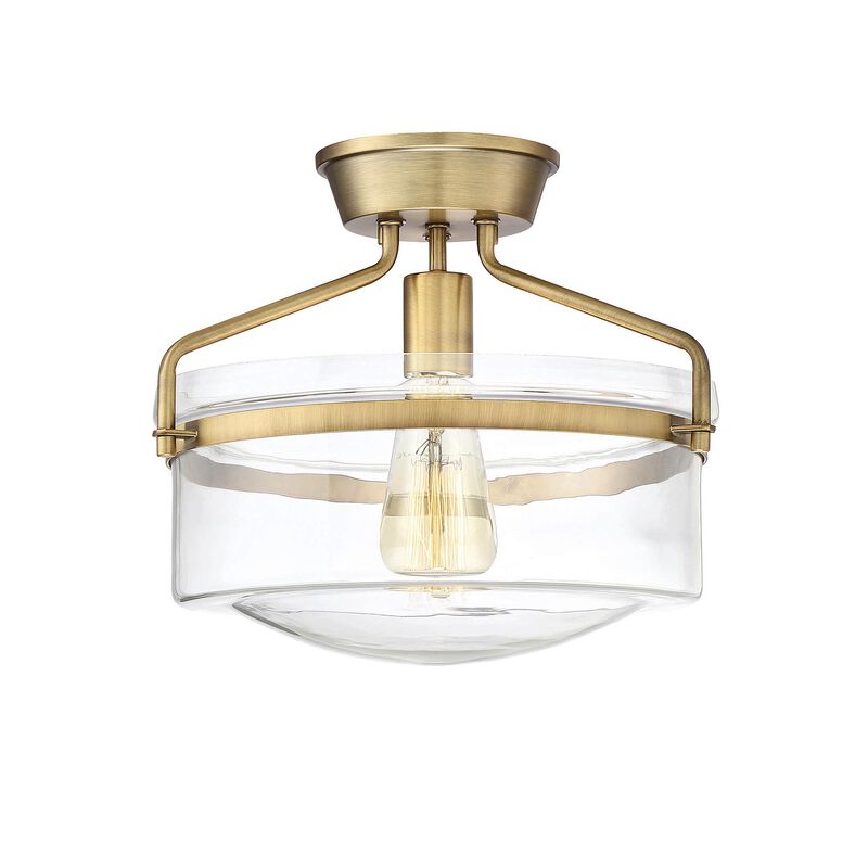 13 Inch 1 Light LED Semi Flush Mount by Meridian Lighting