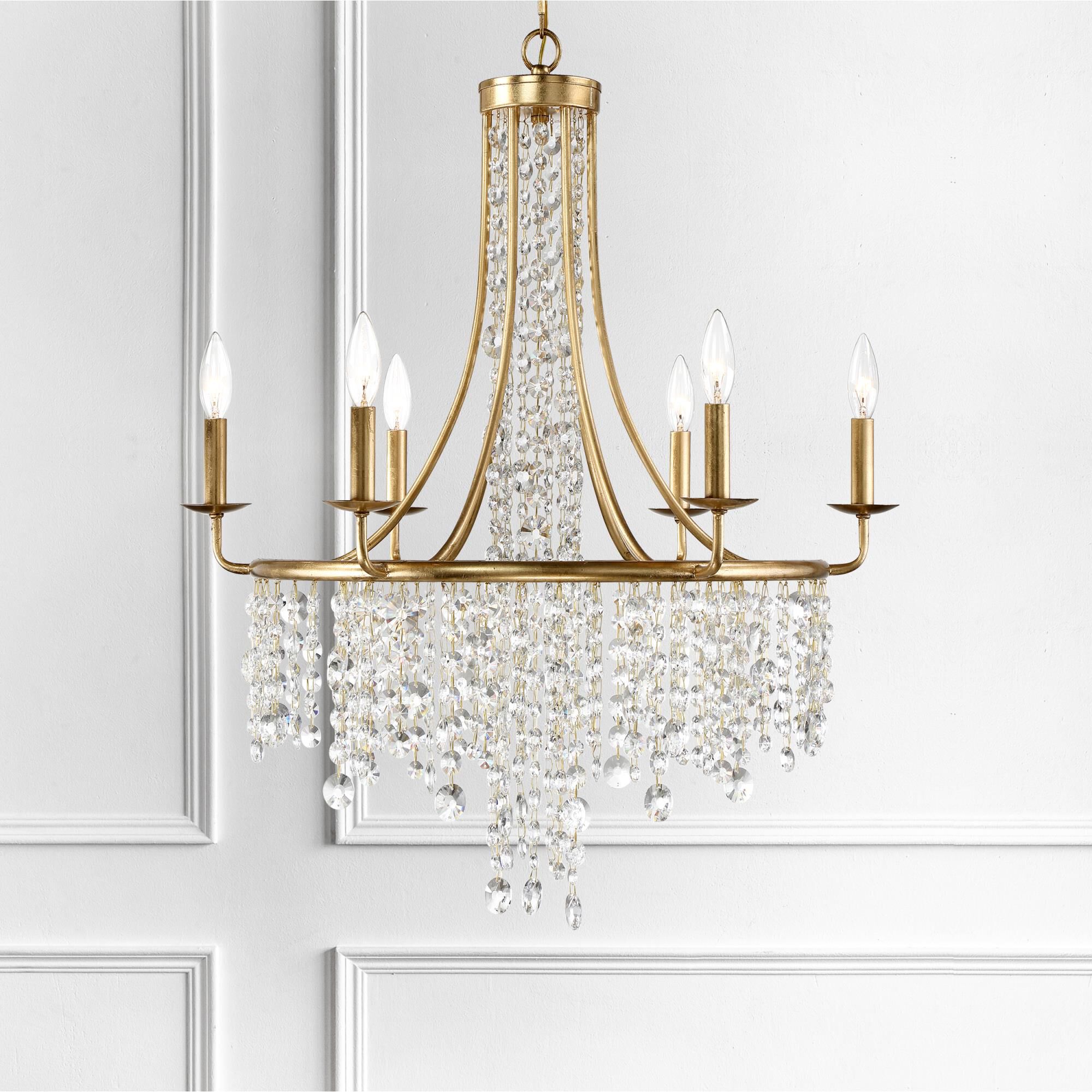 Gabrielle 28 Inch 6 Light Chandelier by Crystorama