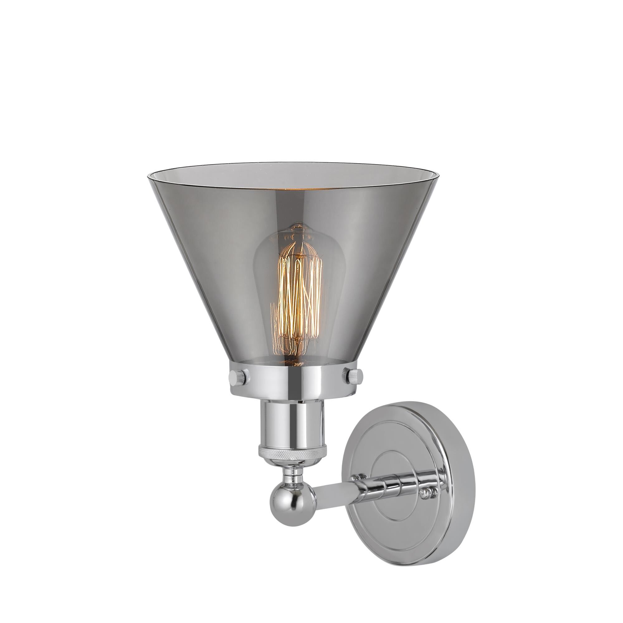 Shown in Polished Chrome  finish and Plated Smoke glass