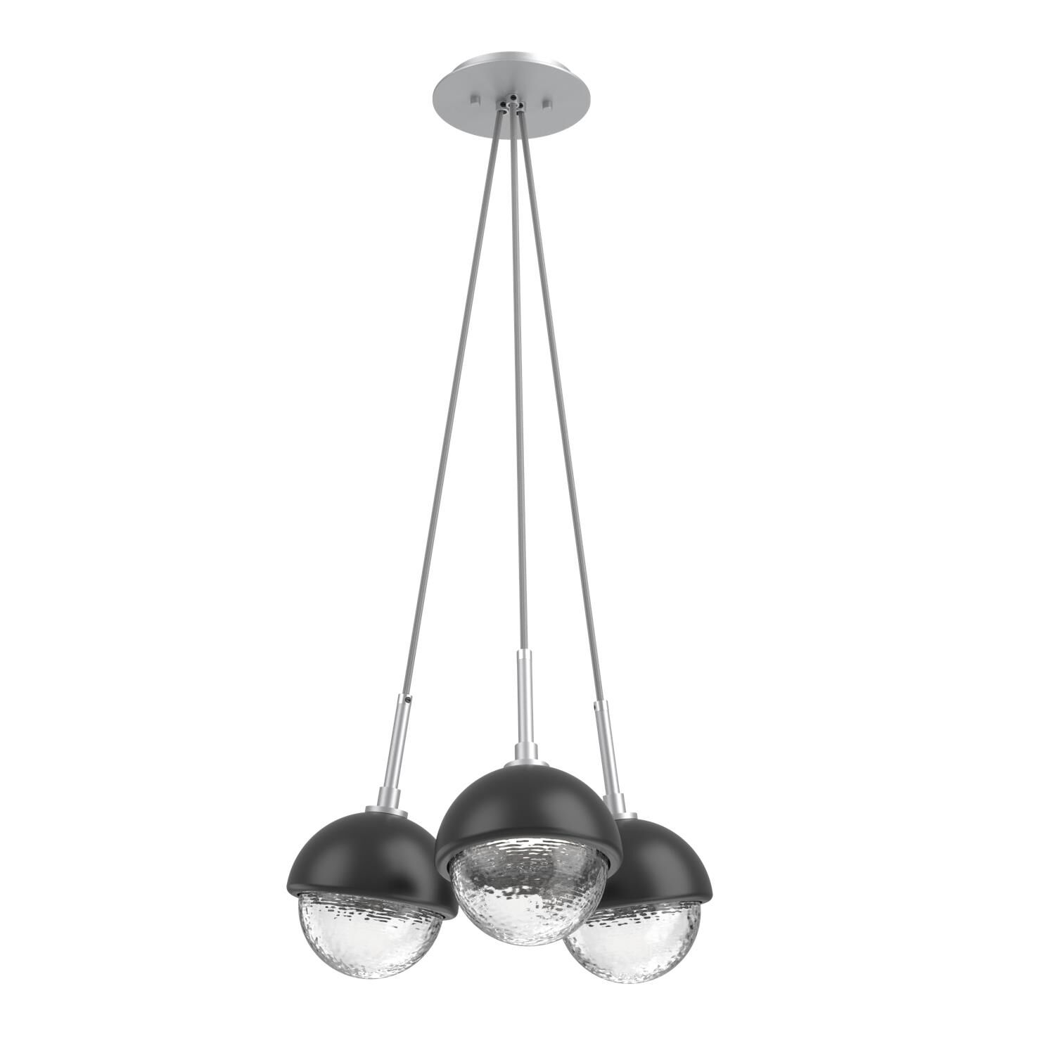 Shown in Classic Silver finish and Clear glass and Matte Black accent