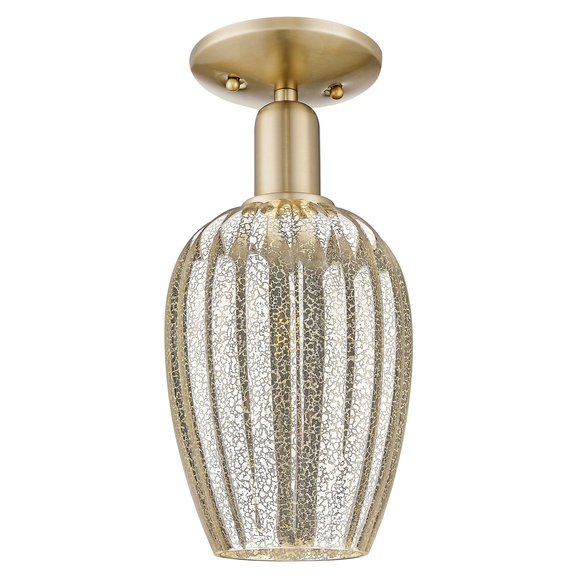 Shown in Champagne Bronze finish and Mercury glass